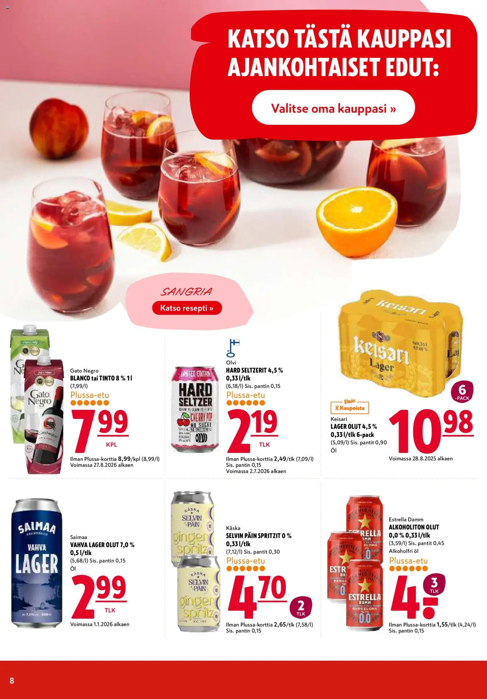 K-Citymarket tarjoukset – voimassa 03/09/2026 alkaen | Sivu: 8 | Tuotteet: Alkoholiton olut, Olut