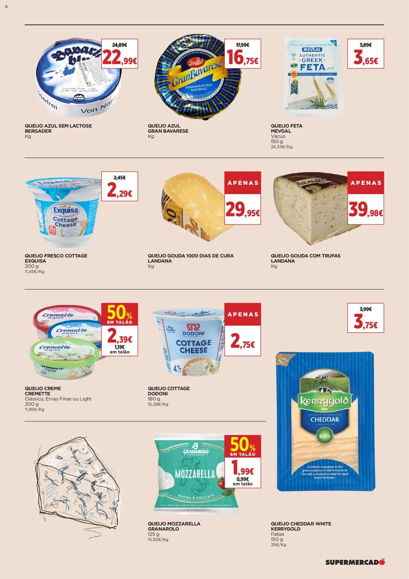 El Corte Ingles folheto │ válido de 16/10/2026 | Página: 17 | Produtos: Queijo cottage, Queijo Mozzarella, Queijo creme, Queijo Cheddar