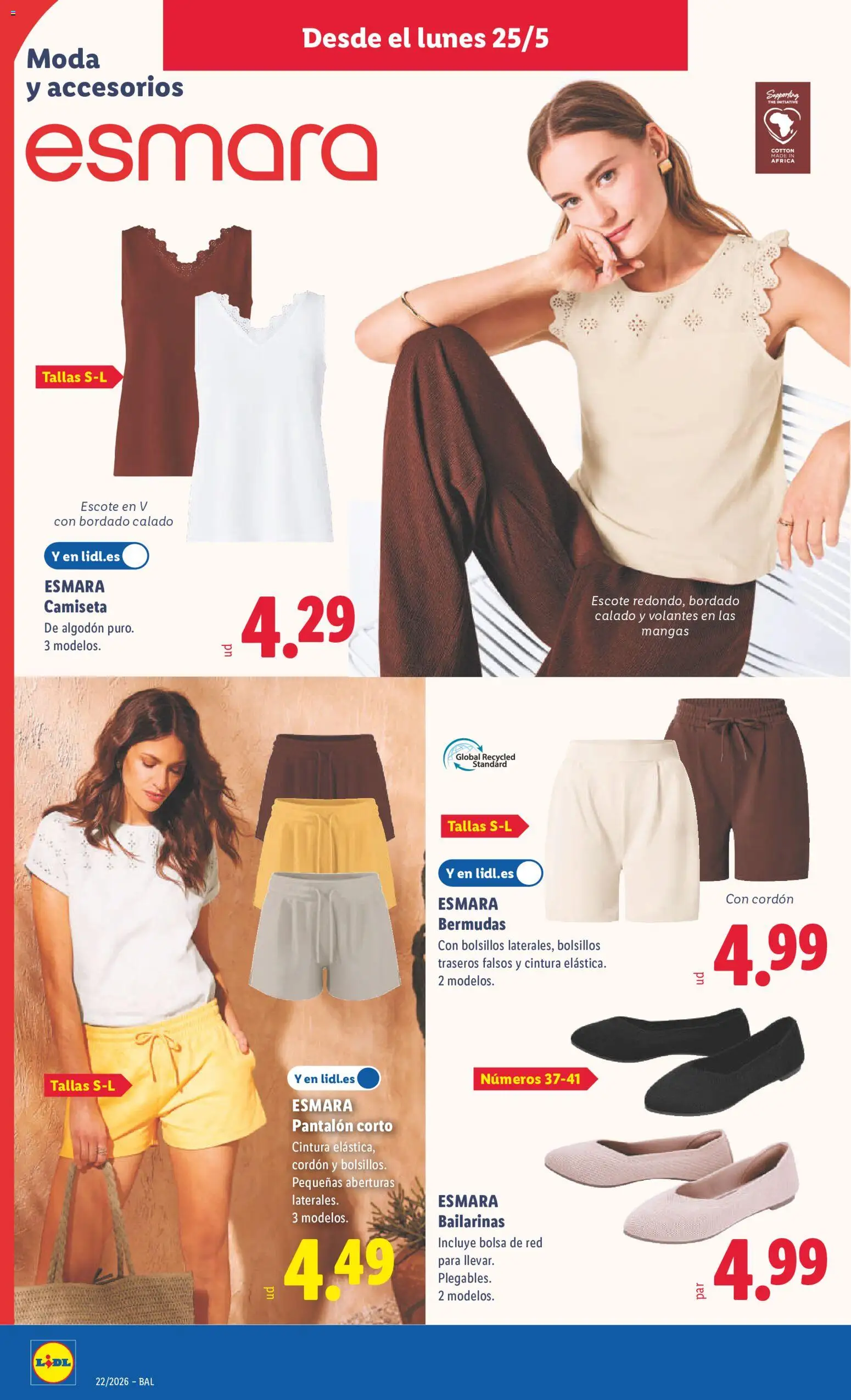 Lidl folleto de bazar │ válido desde el 25.05.2026 | Página: 16 | Productos: Bermudas, Bailarinas, Bolsa, Pantalón corto