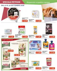 Anteprima del volantino Mercatò volantino Extra valido a partire dal 17/09/2026 | Pagina: 20 | Prodotti: Paté, Carote, Crocchette, Piselli