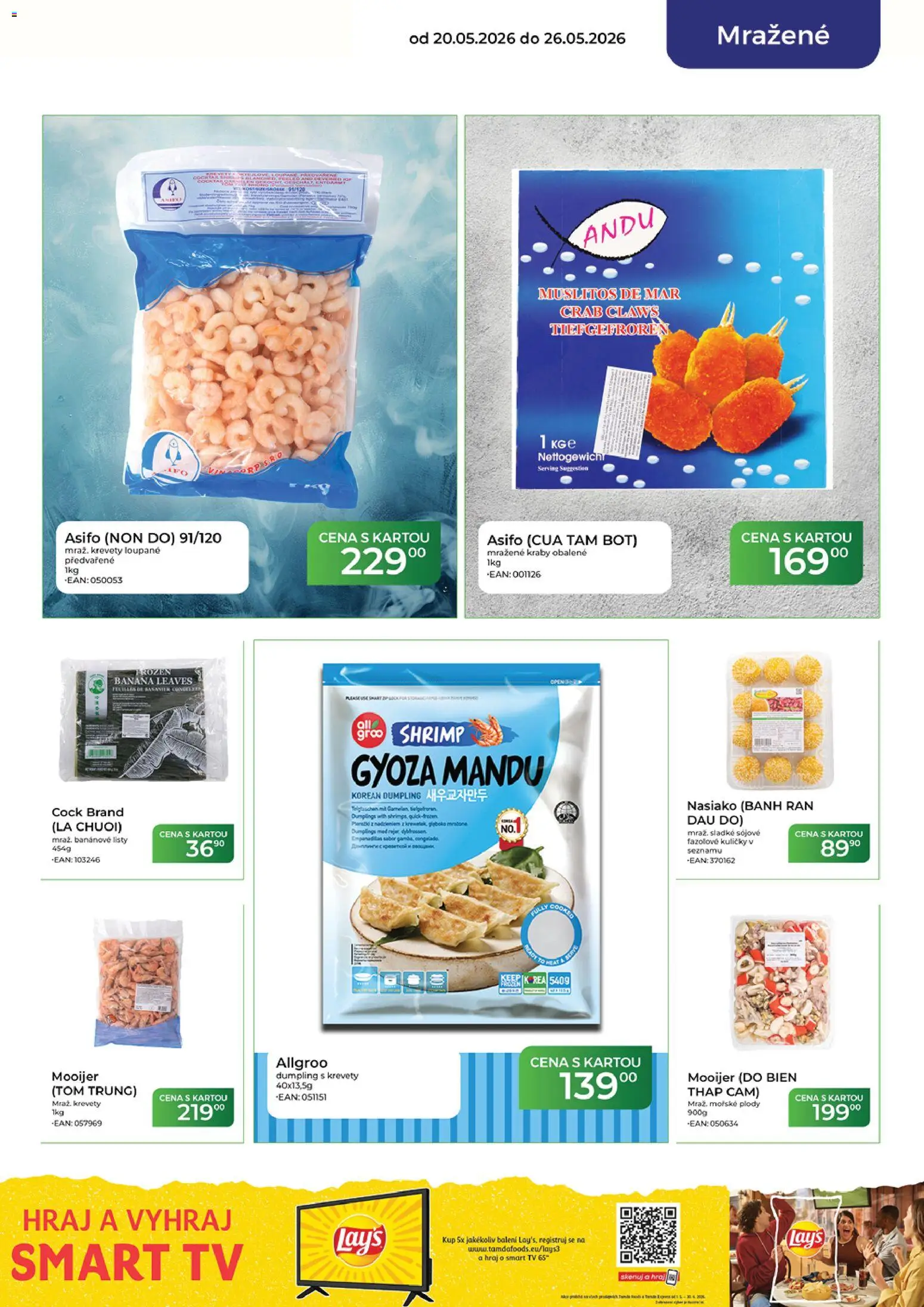 Tamda Foods leták od 20.05.2026 | Strana: 23 | Produkty: Krevety loupané, Gyoza, Krevety loupané mražené, Lay's
