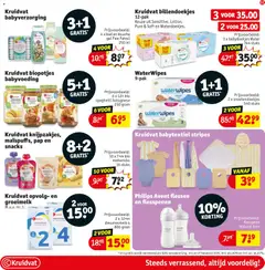 Kruidvat knijpzakjes, maïspuffs, pap en snacks, 10 x 7+m bio maïssticks 16 stuks - Voorbeeld van een folder van Kruidvat, geldig van 28.04.2026 | Pagina: 55