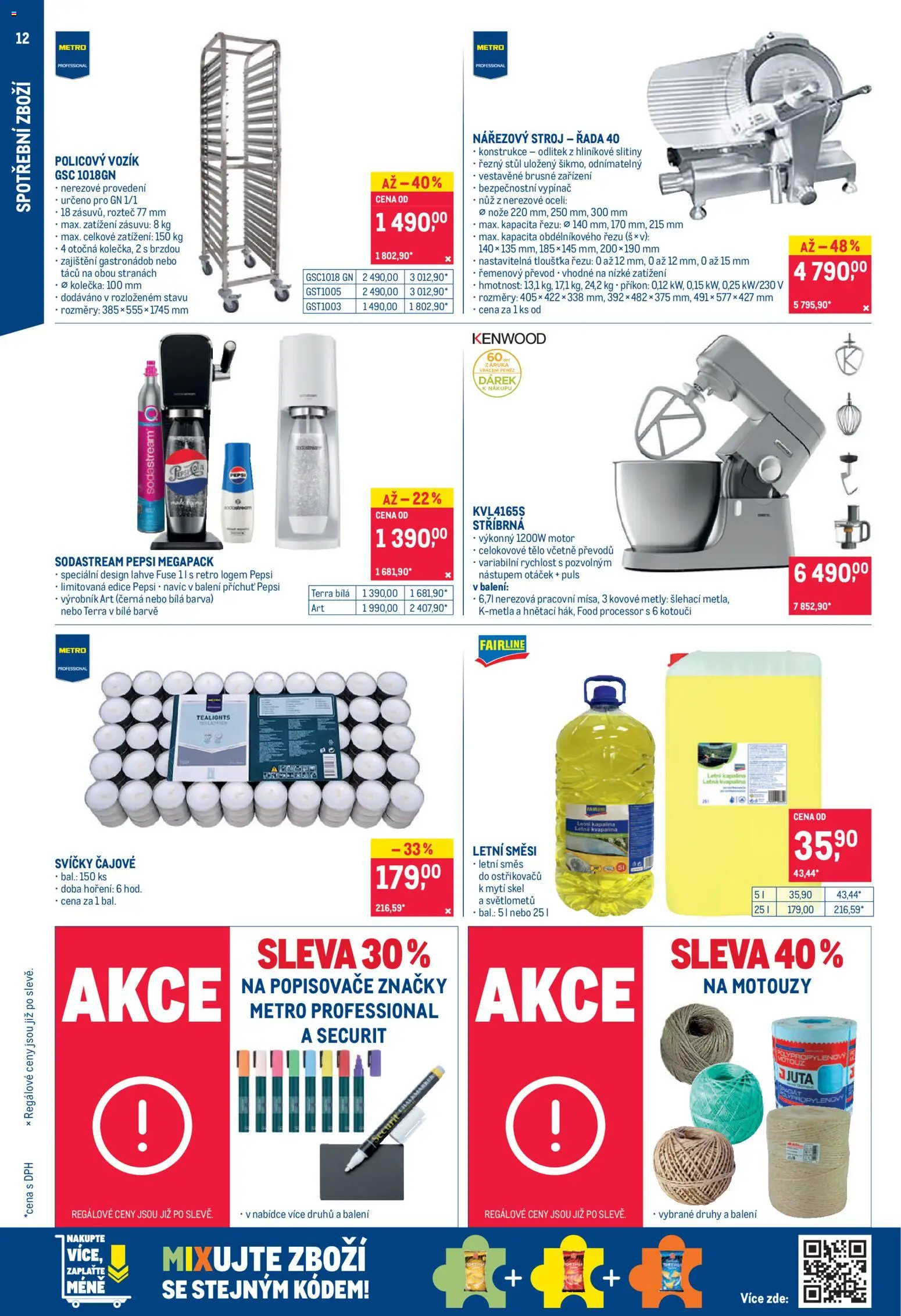 Makro leták - Nepotravinové zboží od 12.08.2026 | Strana: 12 | Produkty: Nože, Sodastream, Nůž, Stůl