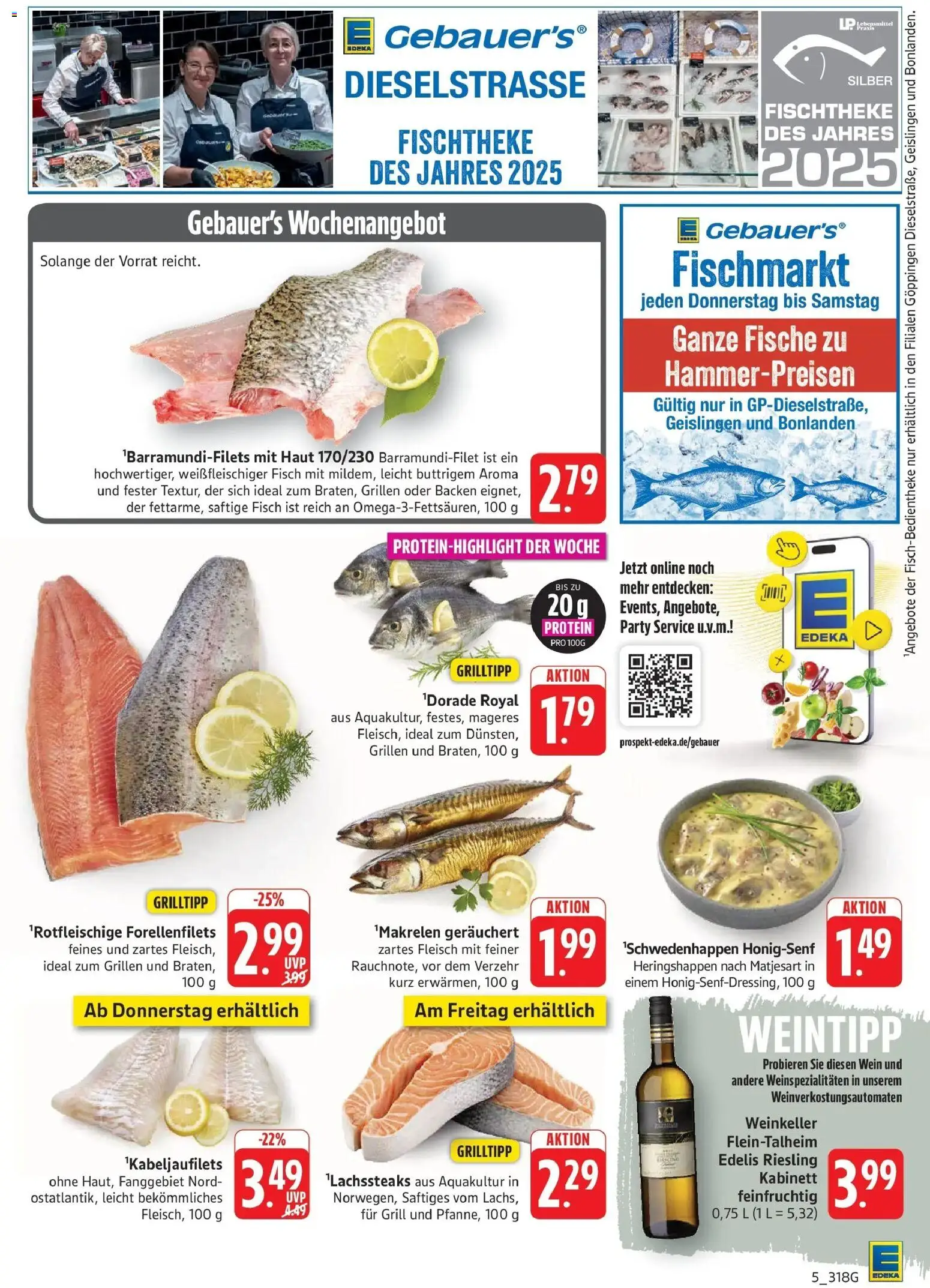 Edeka Prospekt Eislingen (ab 07.09.2026) » Angebote Online | Seite: 5 | Produkte: Grill, Fisch, Wein, Fleisch