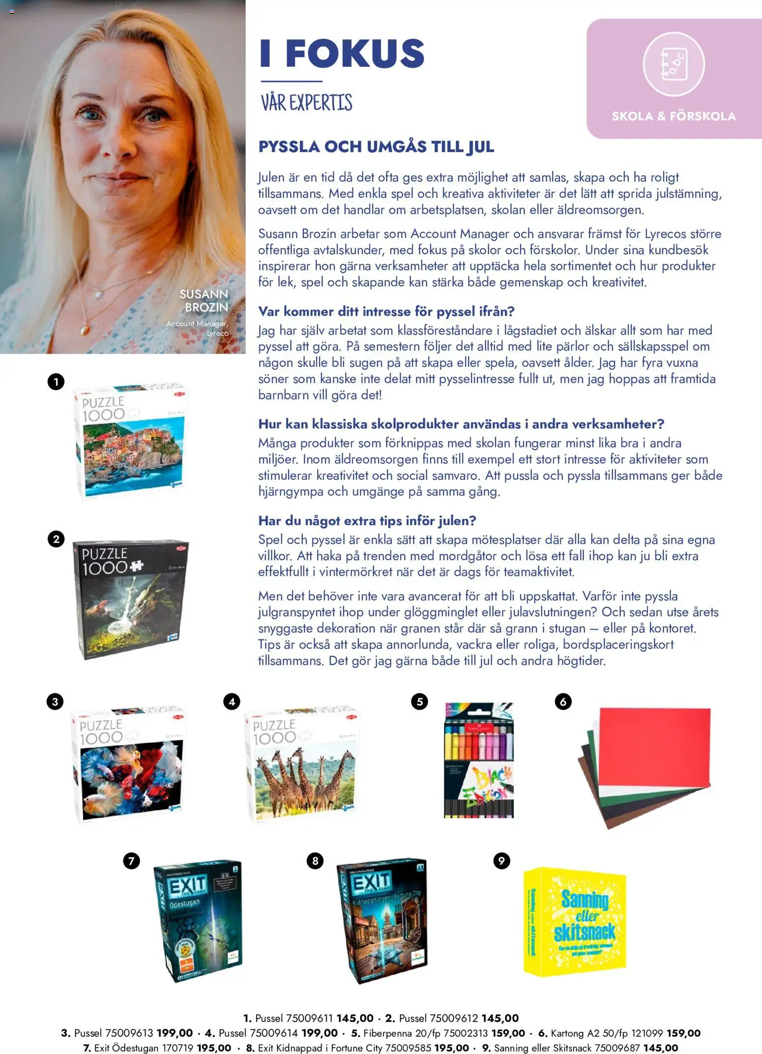 Lyreco reklamblad aktuell från 01/10/2026 | Sida: 35 | Produkter: Pussel, Sällskapsspel, Dekoration, Kartong