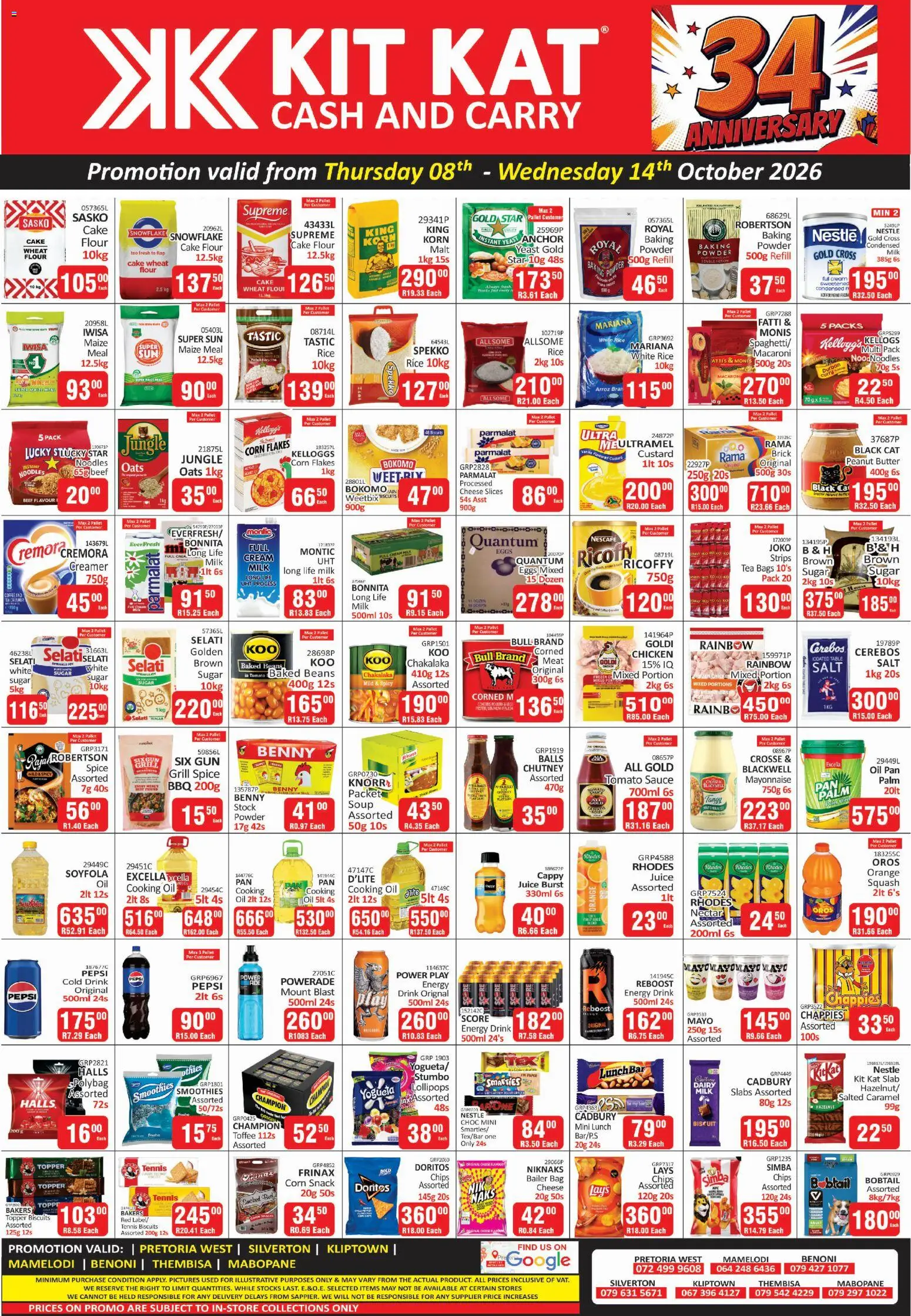 New KIT KAT Cash & Carry catalogue – valid from 08/10/2026 | Page: 1 | Products: Chutney, Biscuits, Tomato sauce, Salt
