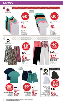 Hyper U - Prévisualisation de Hyper U - Les prix bas de la semaine valide à partir de 30/06/2026 | Page: 42 | Produits: Coton, Jupe, Débardeur, Pantalon