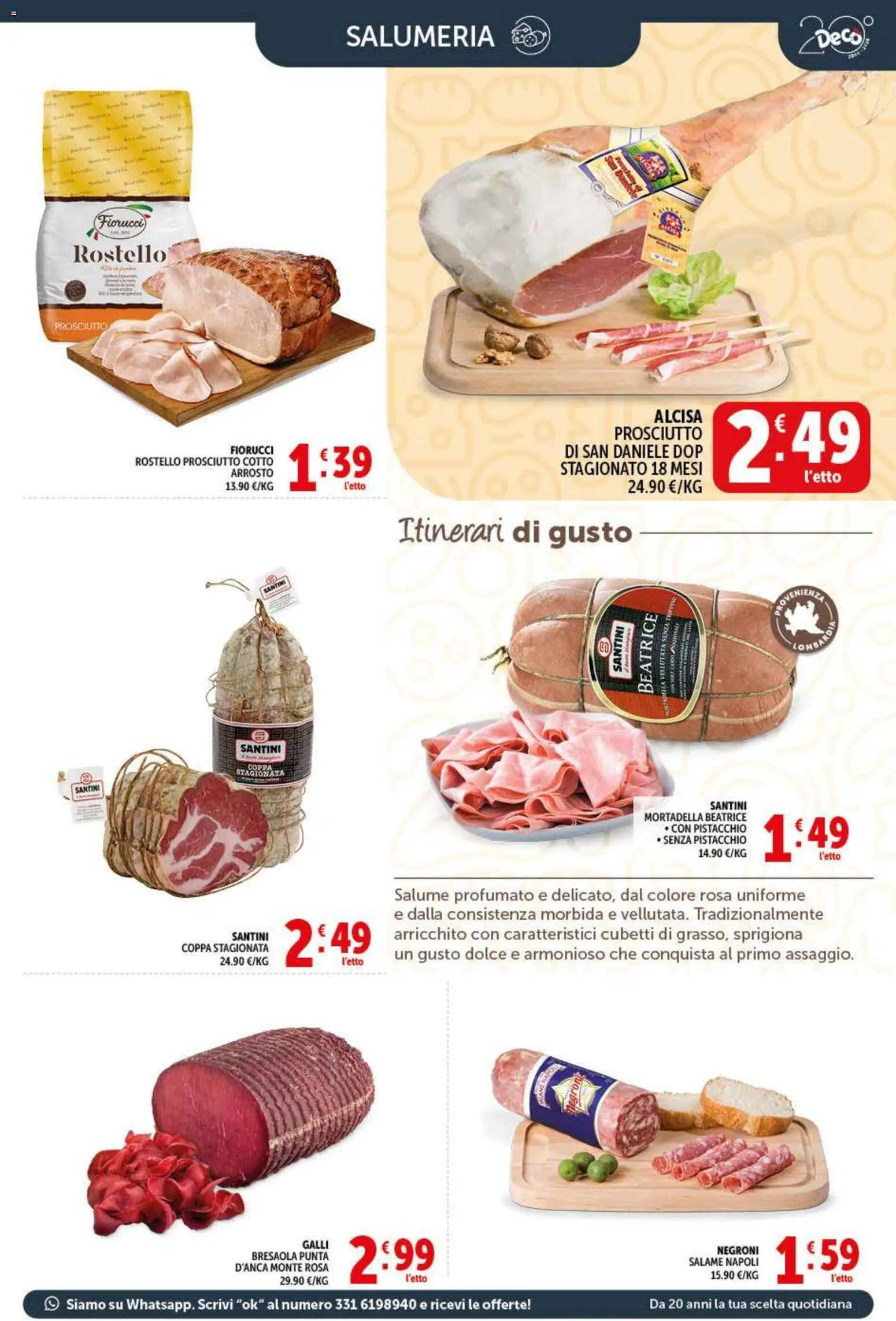 Volantino Decò del 20.05.2026 | Pagina: 3 | Prodotti: Arrosto, Prosciutto Cotto, Salame, Bresaola