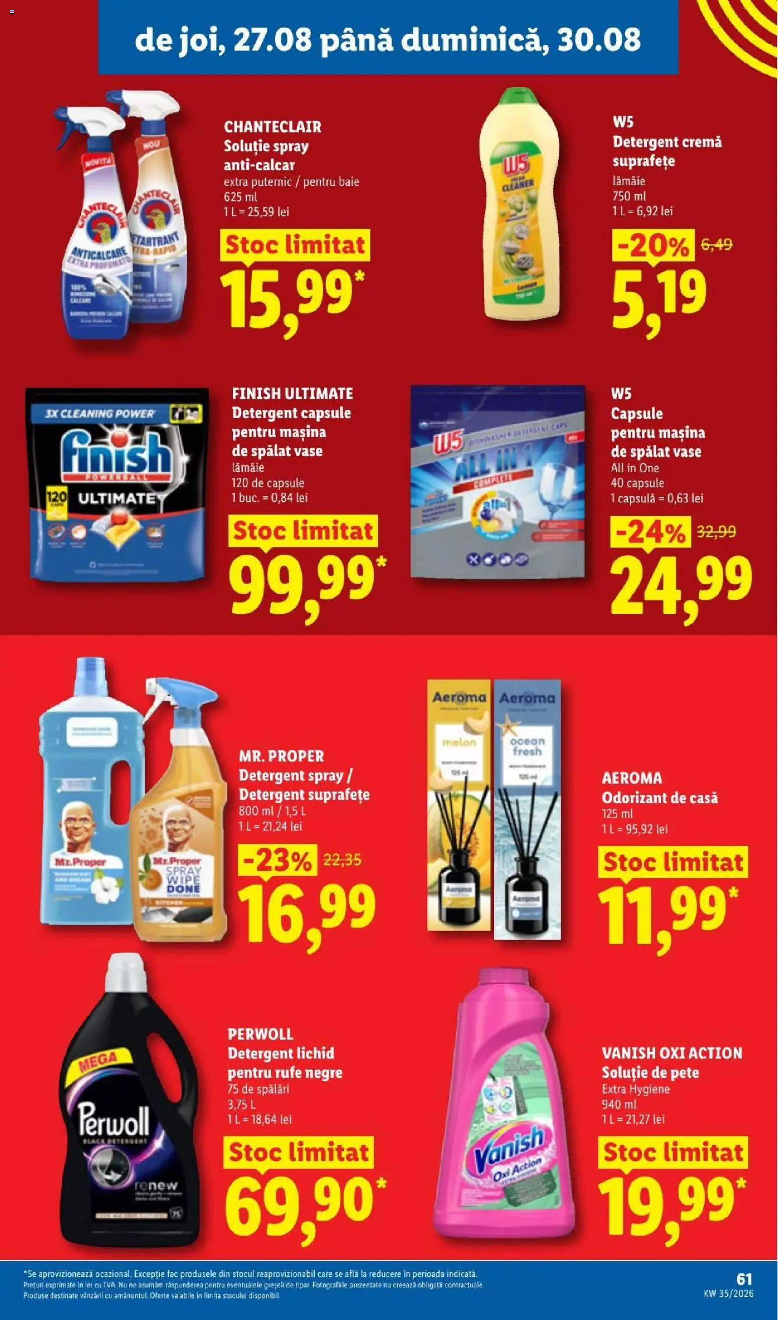 Noul catalog Lidl – valabil de la 24.08.2026 | Pagină: 61 | Produse: Mașină De Spălat, Vase, Cremă, Lămâie
