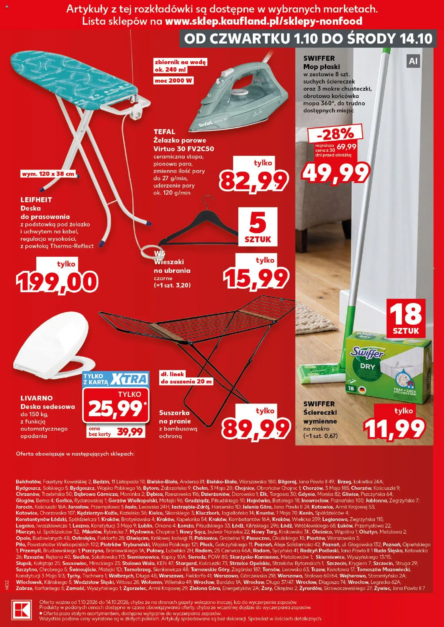 Kaufland Polsko leták - Złap okazje od 01.10.2026 | Strana: 17 | Produkty: Leifheit, Mop, Tefal, Karty