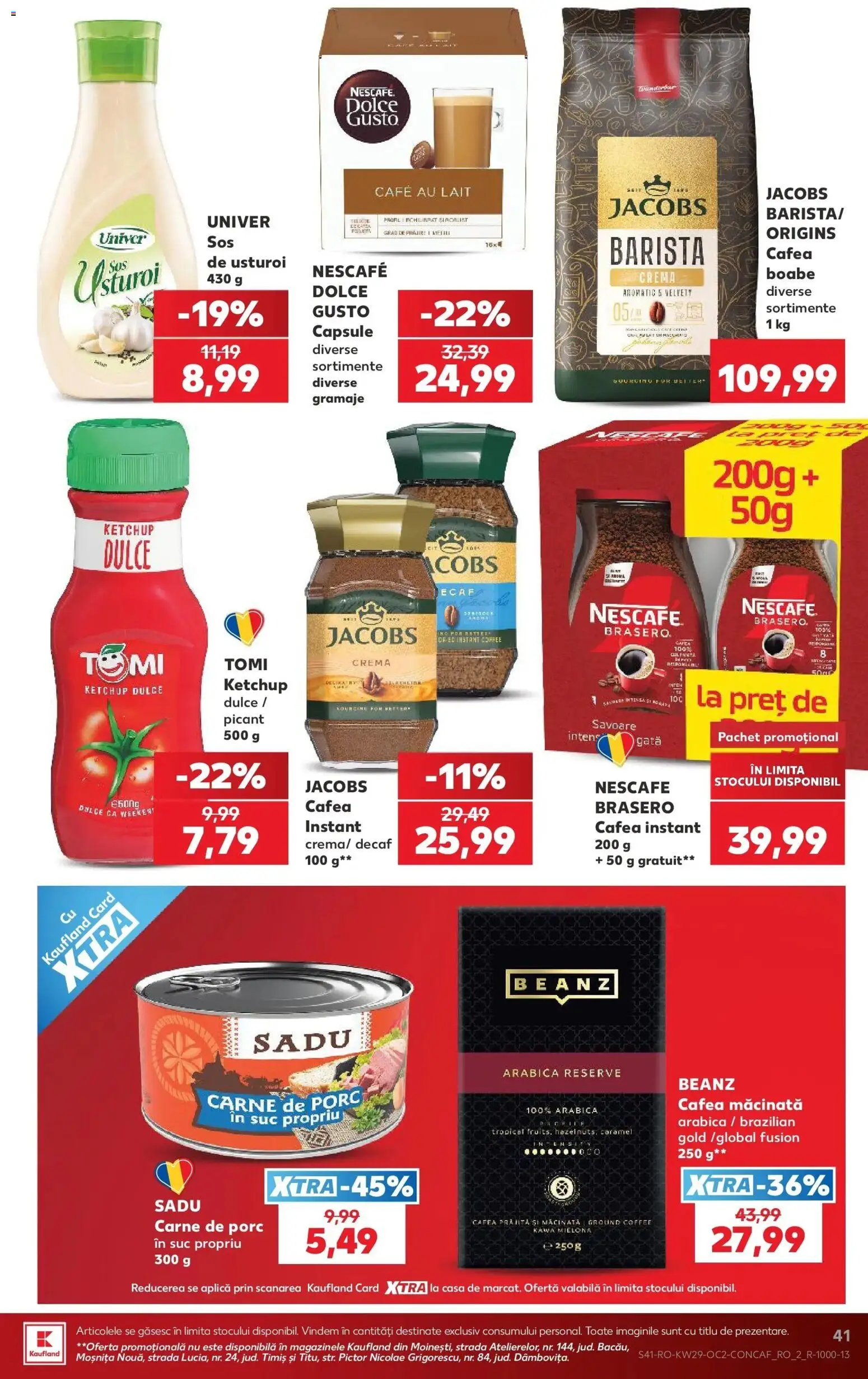 Noul catalog Kaufland – valabil de la 15.07.2026 | Pagină: 41 | Produse: Cremă, Cafea, Ketchup, Usturoi