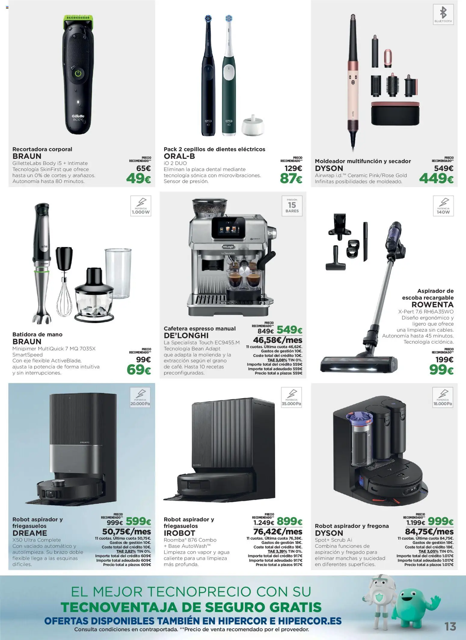 El Corte Inglés Los Tecnoprecios │ válido desde el 26/10/2026 | Página: 13 | Productos: Batidora de mano, Batidora, Body, Aspirador