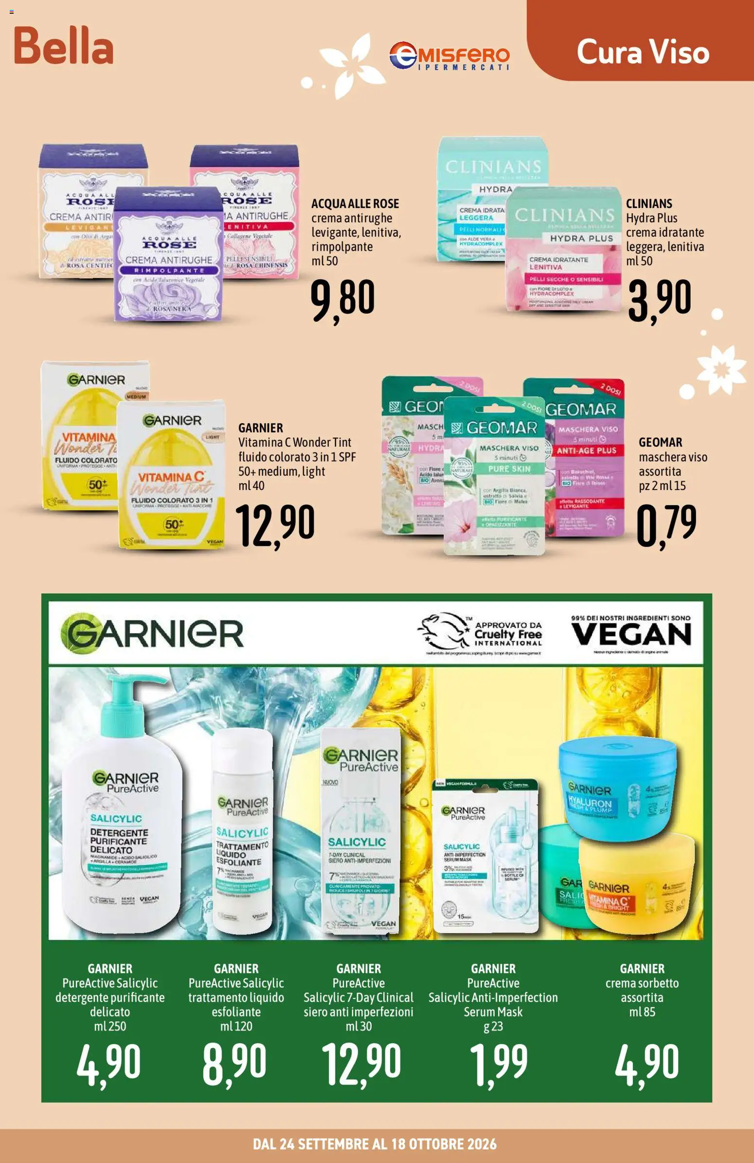 Volantino Emisfero del 24/09/2026 | Pagina: 3 | Prodotti: Crema, Maschera, Maschera viso, Sorbetto