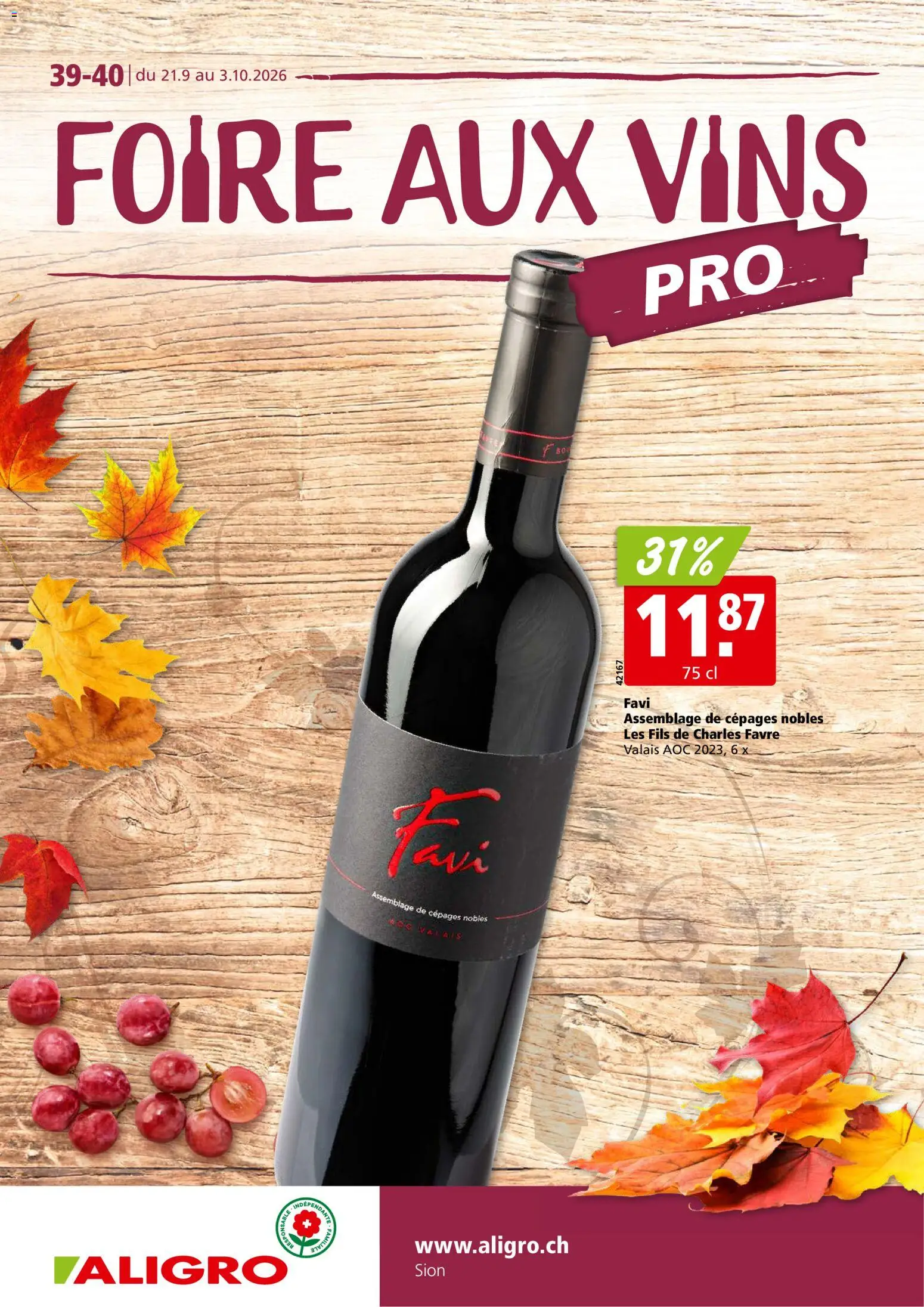 Aligro aktionen Vins Sion – gültig ab 21.09.2026 | Seite: 1 | Produkte: Sony