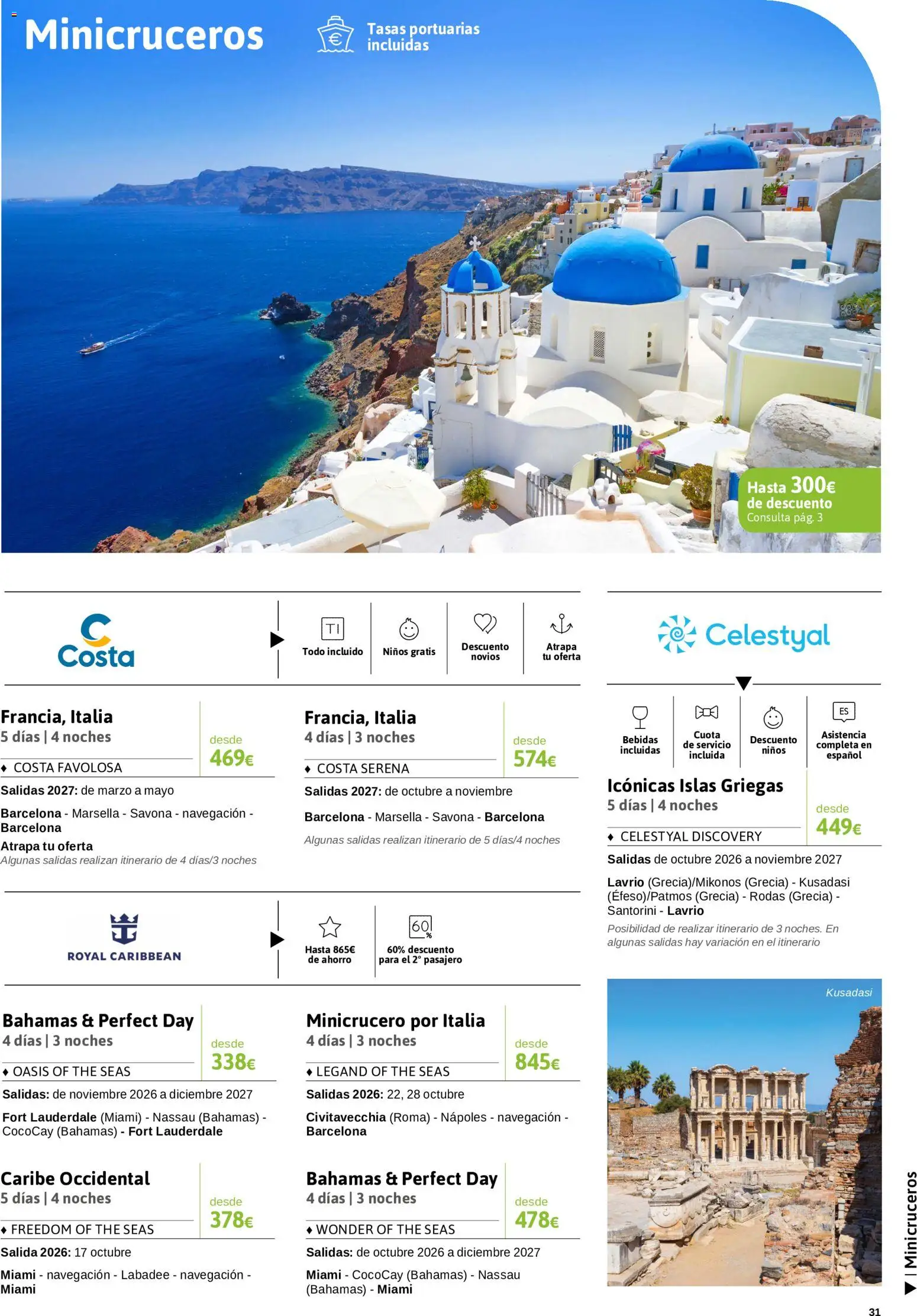 Viajes El Corte Inglés Crucero fantástico │ válido desde el 14/09/2026 | Página: 31 | Productos: Bebidas, Navegación