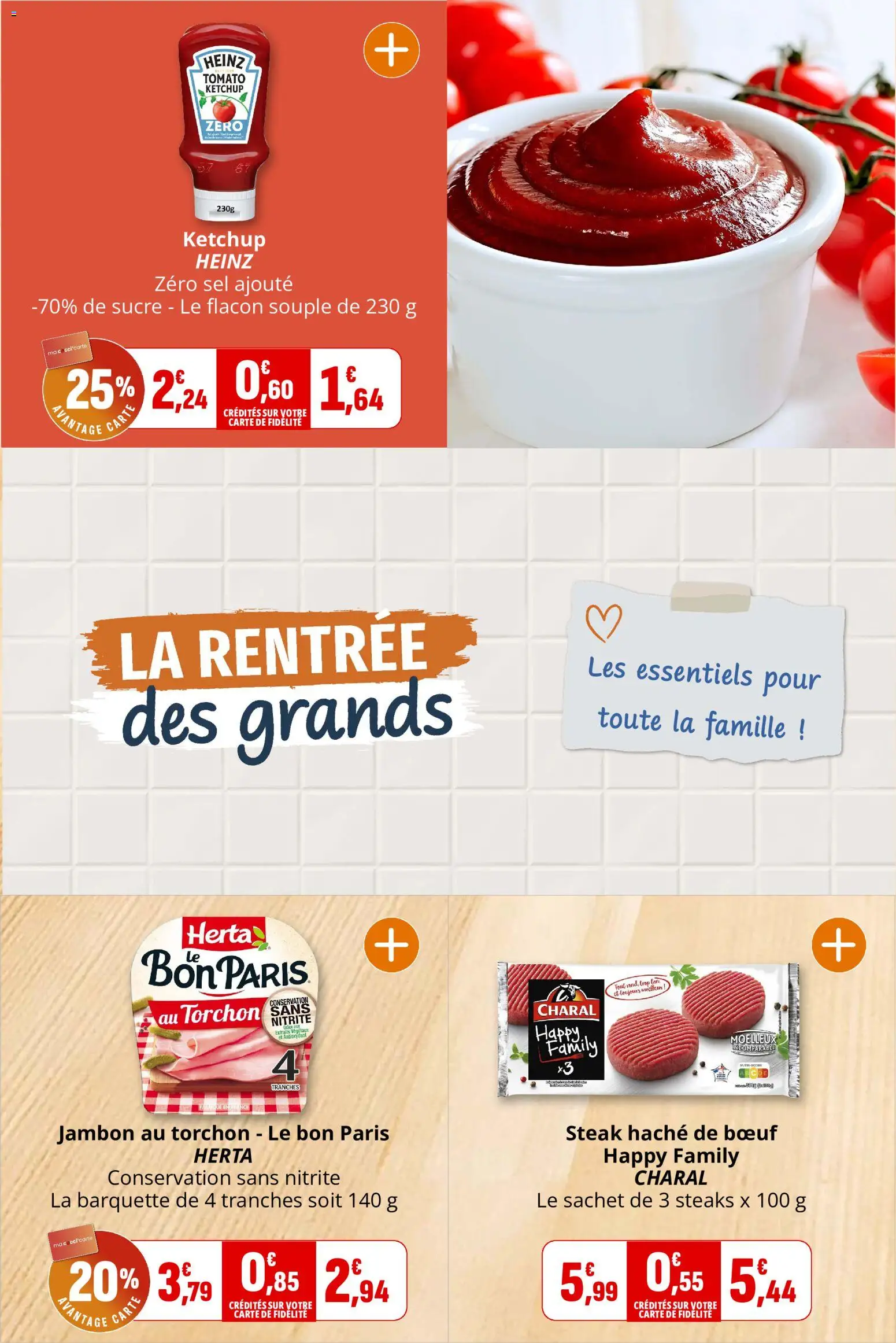{H1} | Page: 17 | Produits: Torchon, Sel, Jambon, Ketchup