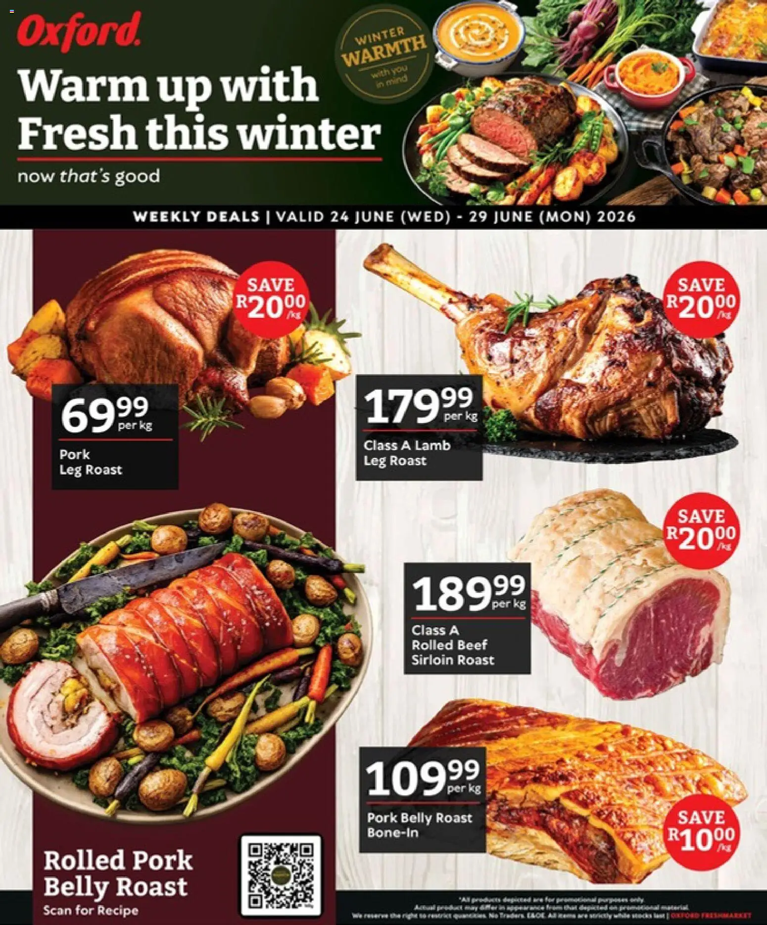 New Oxford Freshmarket catalogue – valid from 24/06/2026 | Page: 1 | Products: Pork, Beef