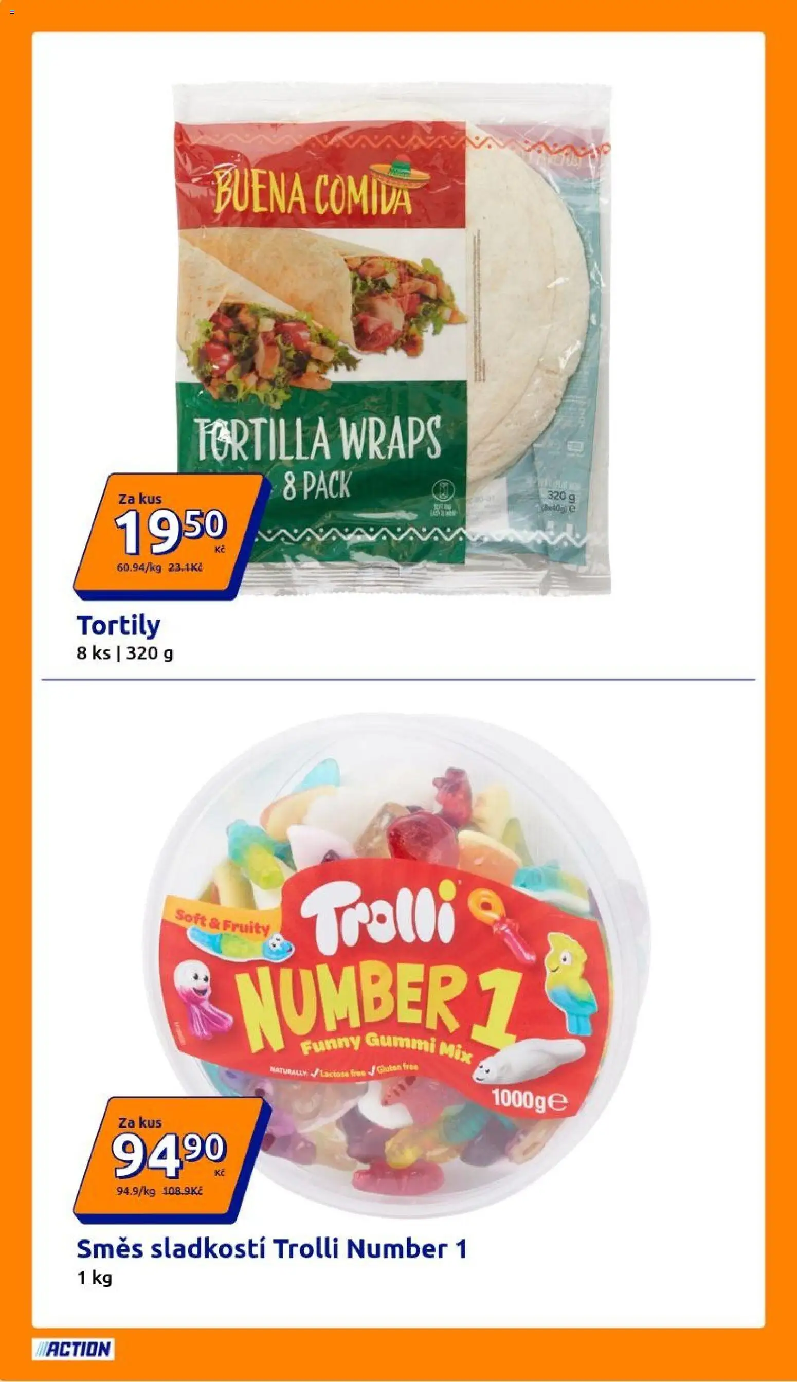 Action leták od 28.10.2026 | Strana: 2 | Produkty: Tortilla wraps, Sladkosti, Tortilla