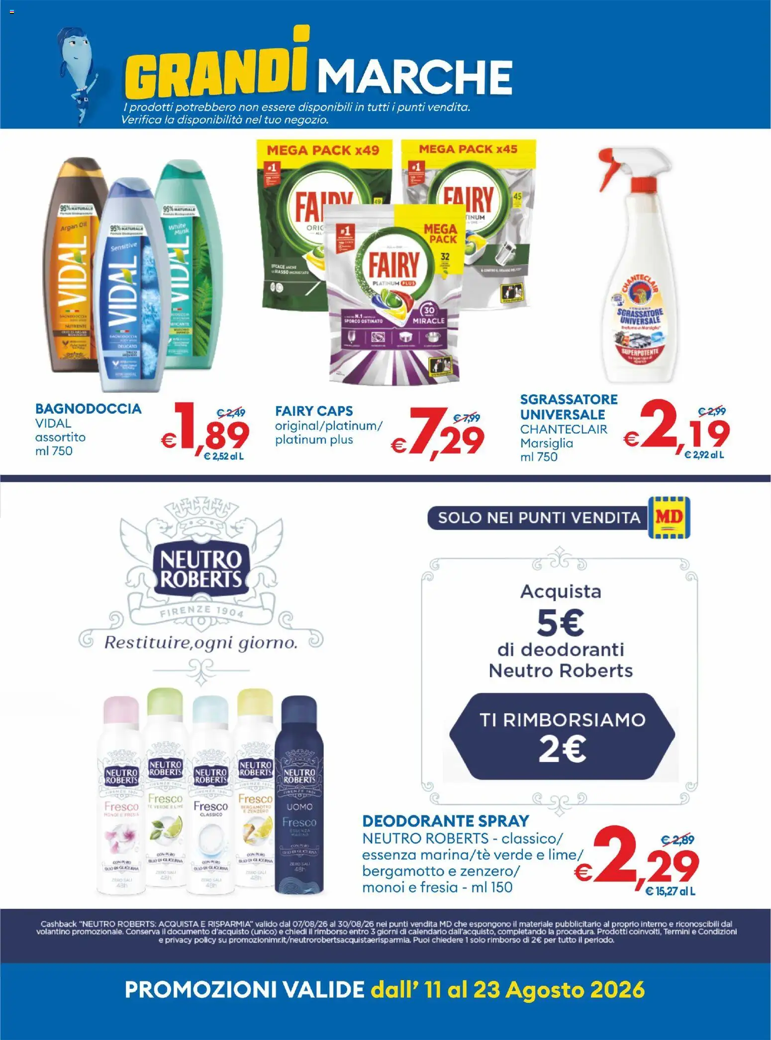 Volantino MD Discount del 11/08/2026 | Pagina: 15 | Prodotti: Deodorante, Tè, Olio, Zenzero