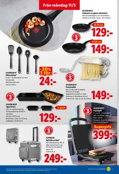 Lidl erbjudanden - Förhandsvisning av reklamblad från butik Lidl aktuell från 11.05.2026 | Sida: 17 | Produkter: Bord, Stekpanna, Kylväska