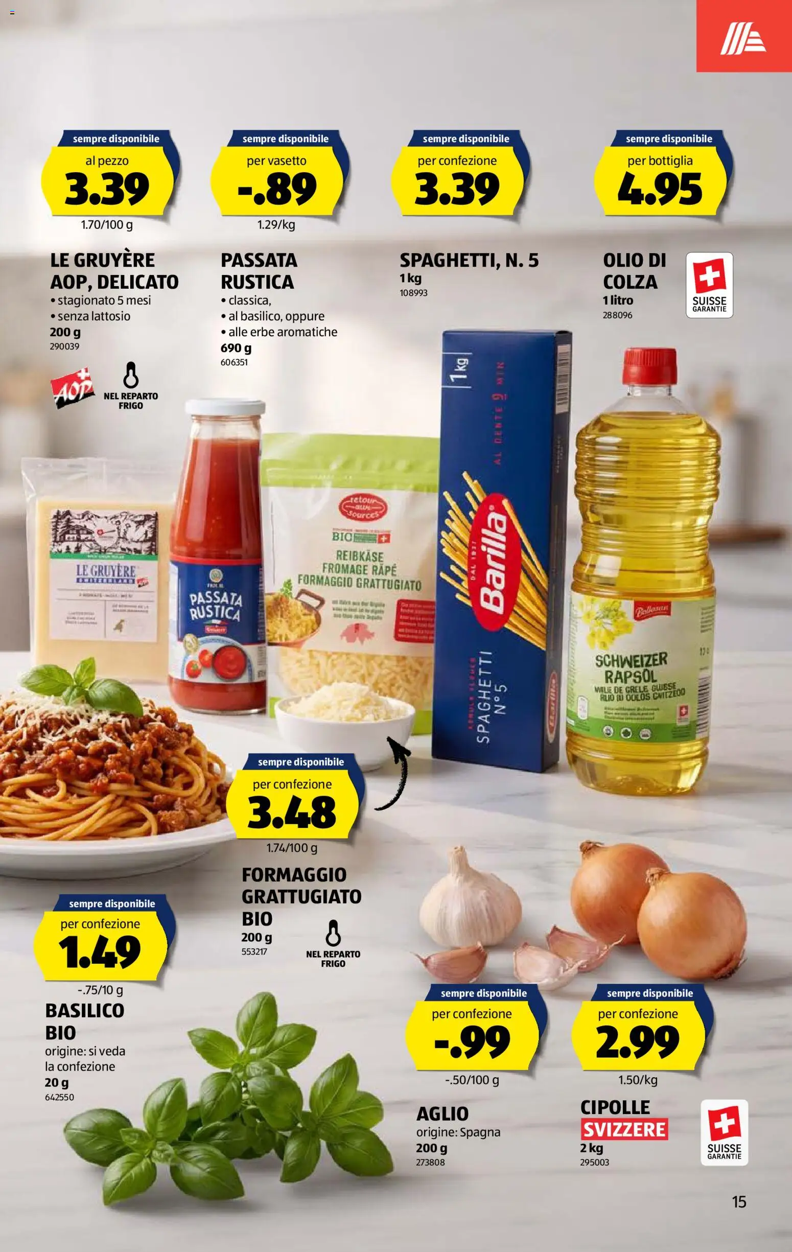 Aldi aktionen IT – gültig ab 27.08.2026 | Seite: 15 | Produkte: Barilla, Rapsöl