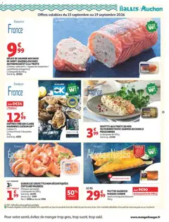 Auchan - Prévisualisation de RISOTTO AUX FRUITS DE MER OU PARMENTIER DE SAUMON AU CHÂLE POISSONNIER, La barquette de 300 g valide à partir de 15/09/2026 | Page: 15 | Produits: Fruits de mer, Parmesan, Huîtres fines, Filet de Haddock