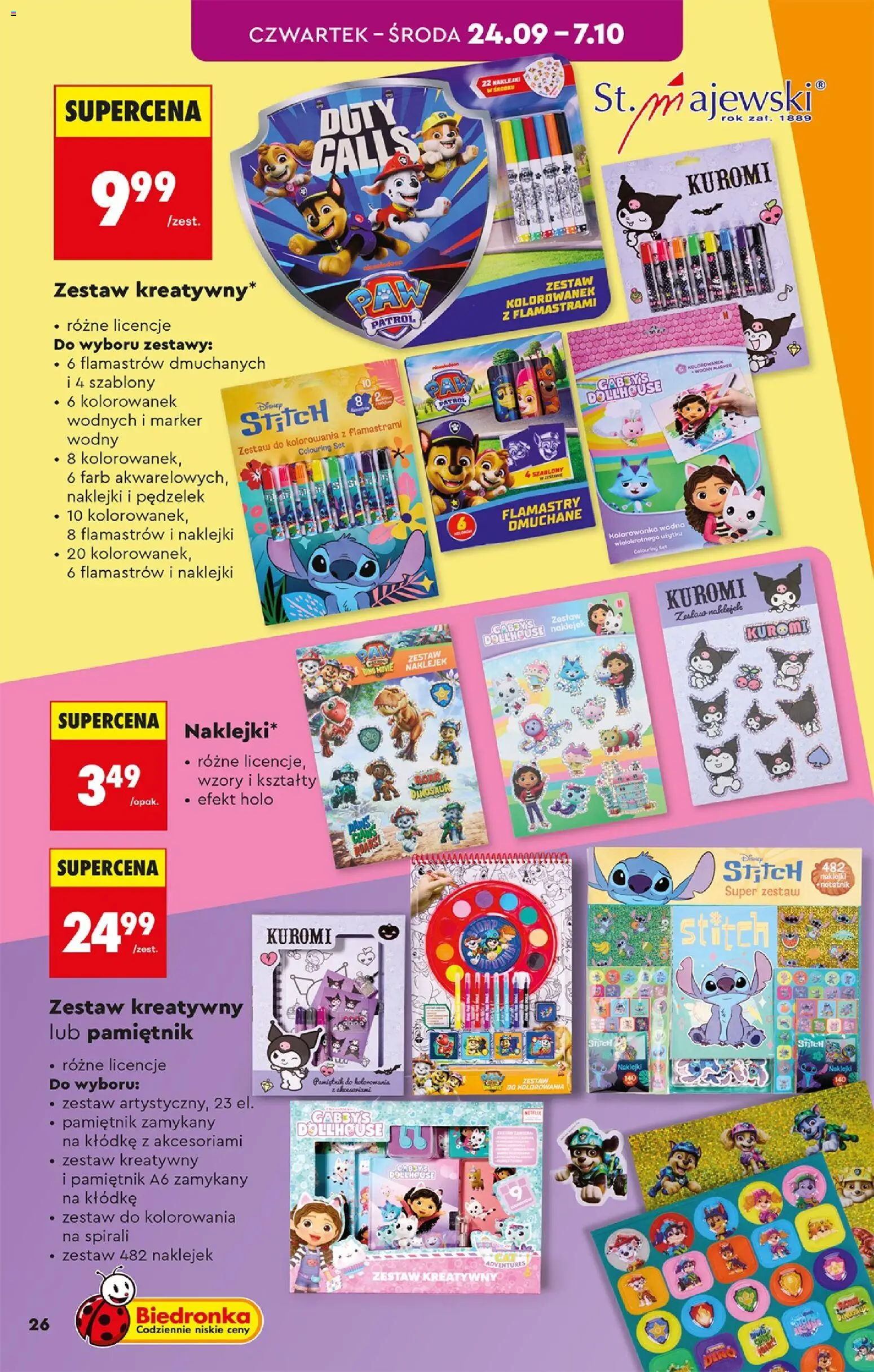 Biedronka Polsko leták - Hity i inspiracje od 19.09.2026 | Strana: 26 | Produkty: Gabby's Dollhouse, Stitch