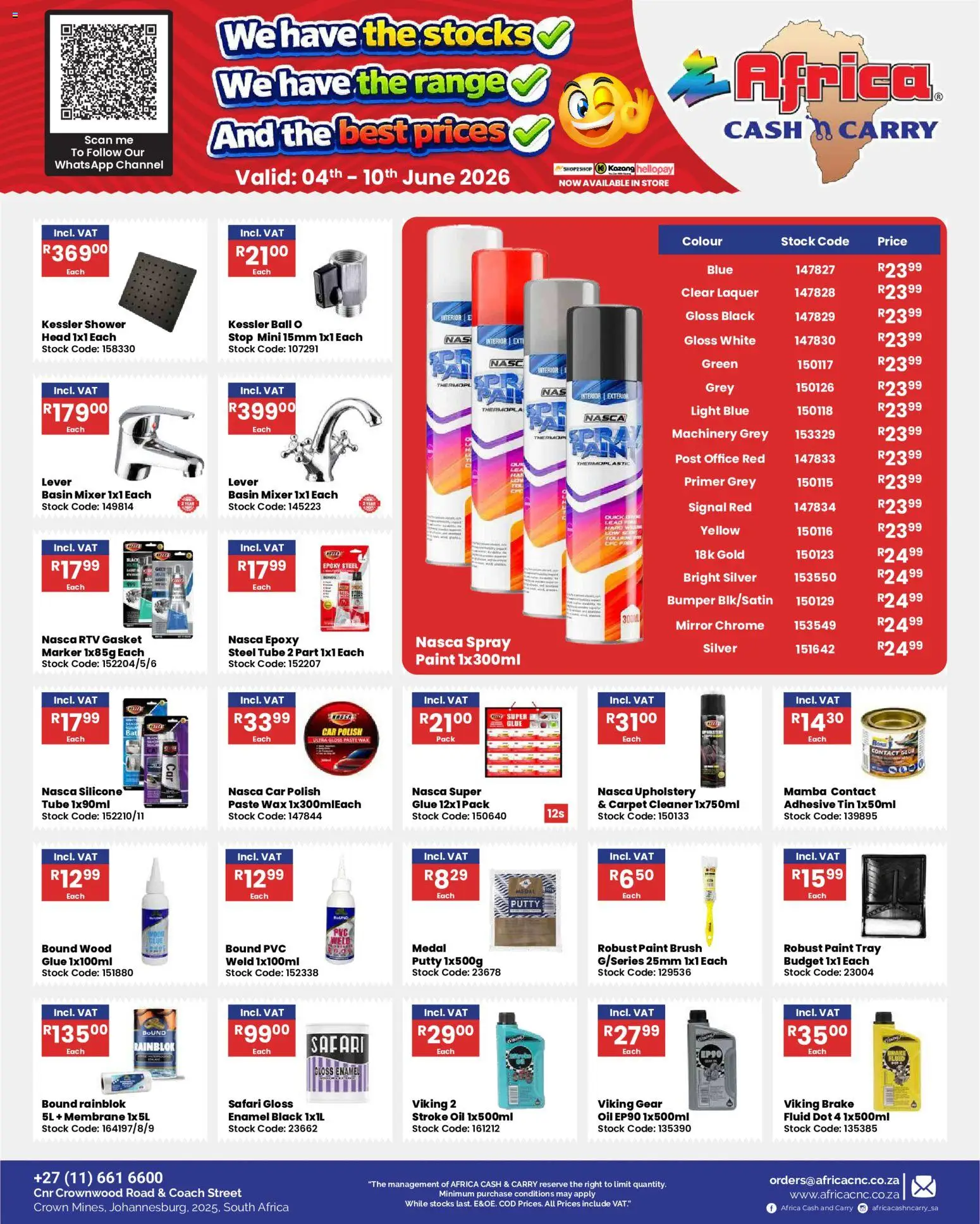 New Africa Cash & Carry catalogue – valid from 04.06.2026 | Page: 35 | Products: Mixer, Brush, Enamel, Silicone