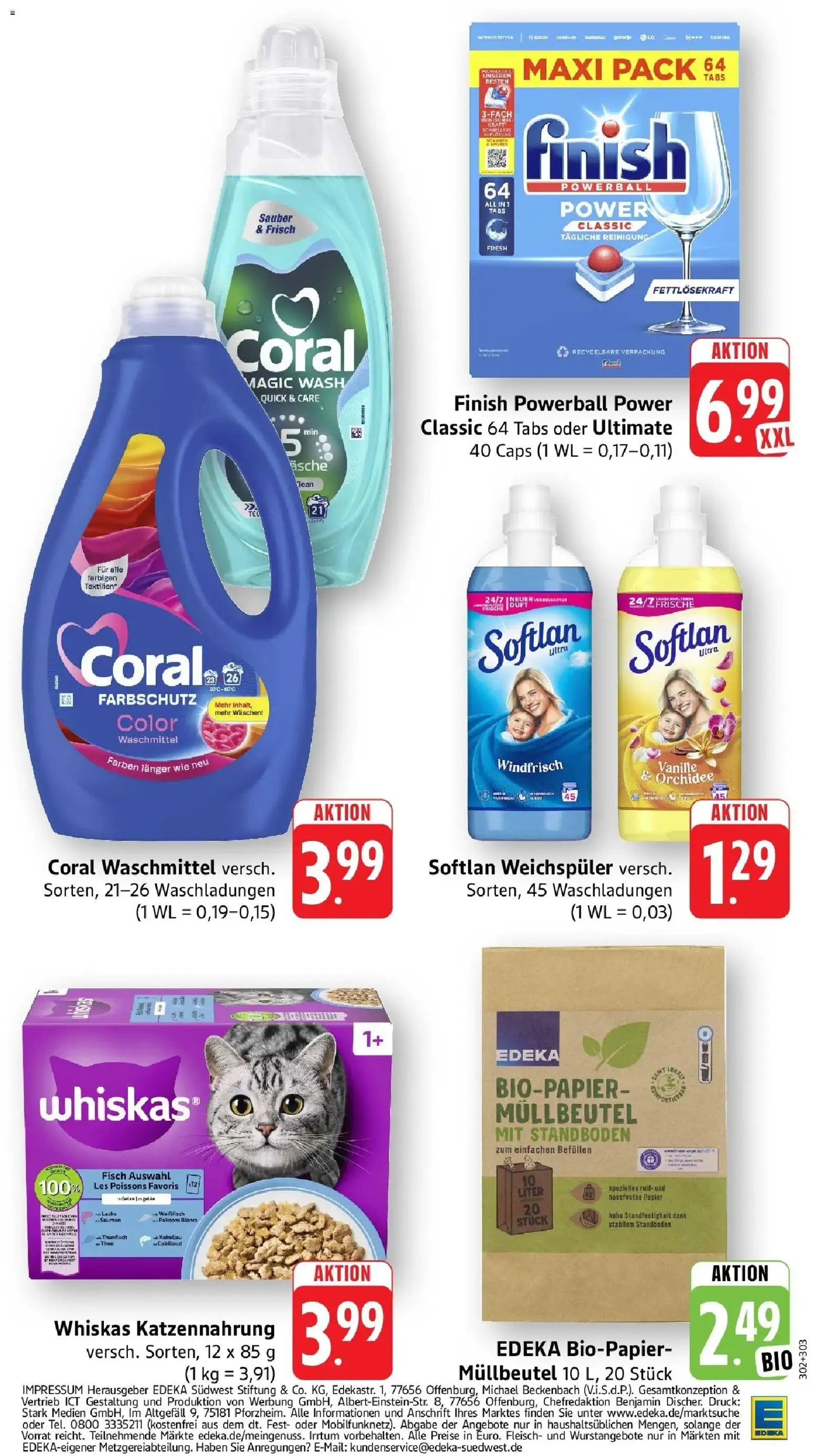 Edeka Prospekt Stockach (ab 10.08.2026) » Angebote Online | Seite: 36 | Produkte: Coral, Coral waschmittel, Vanille, Weichspüler