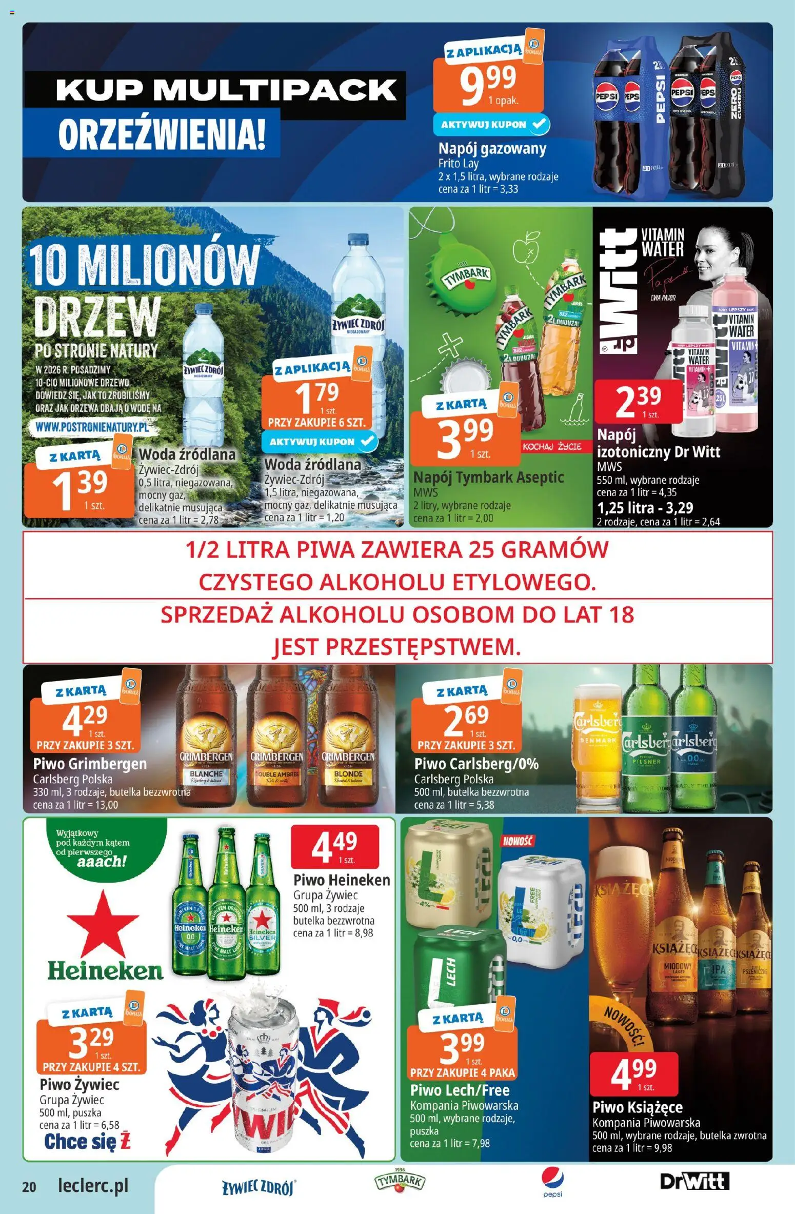 E.Leclerc gazetka - Kłodzko od 19.05.2026 | Strona: 20 | Produkty: Piwo grimbergen, Pepsi, Piwo, Woda