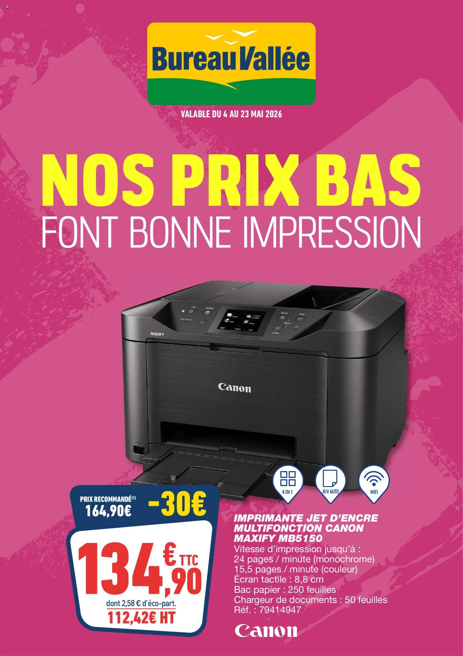 {H1} | Page: 1 | Produits: Imprimante, Bureau