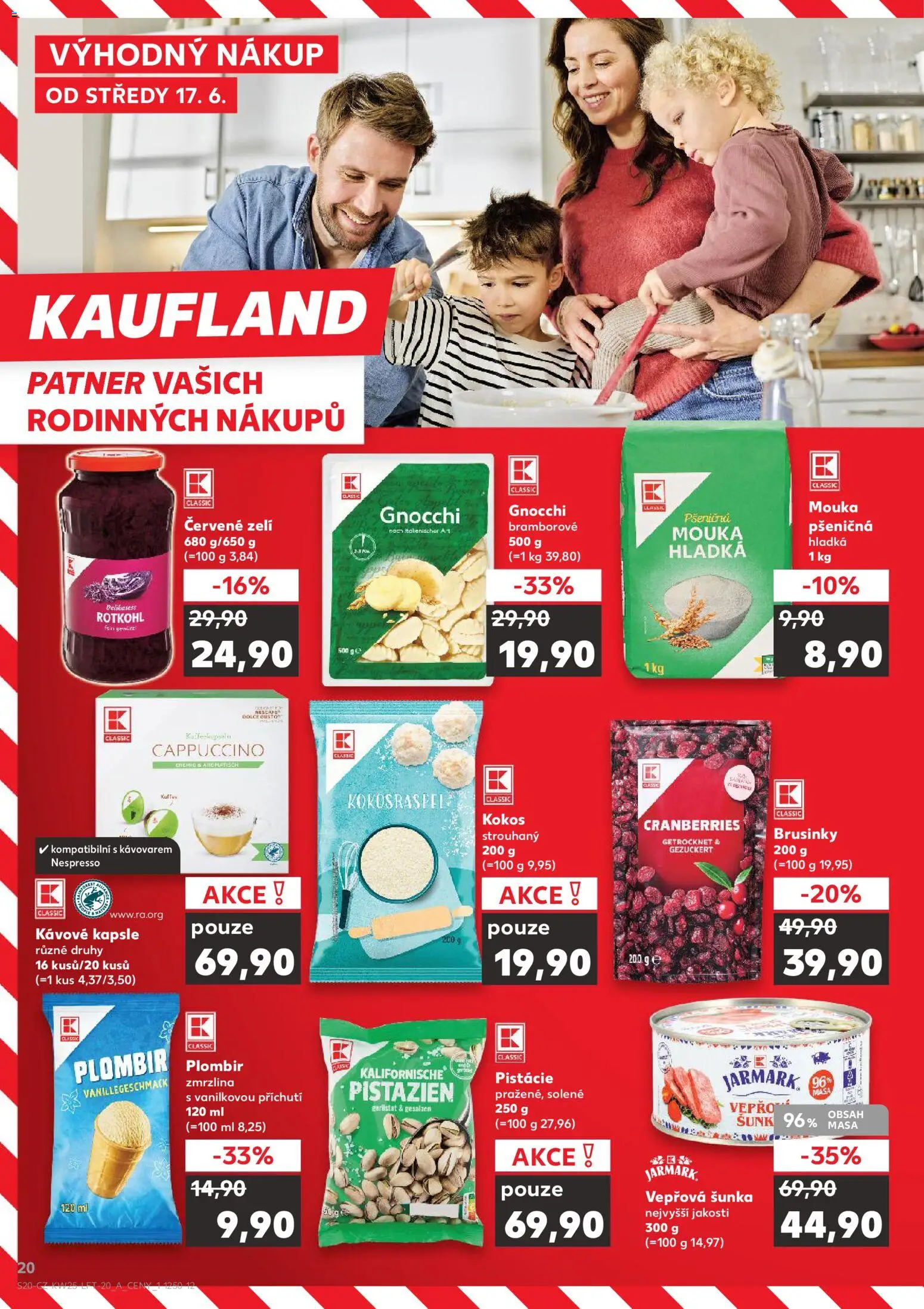 Kaufland leták - Liberec od 17.06.2026 | Strana: 20 | Produkty: Hladká mouka, Mouka, Brusinky, Plombir