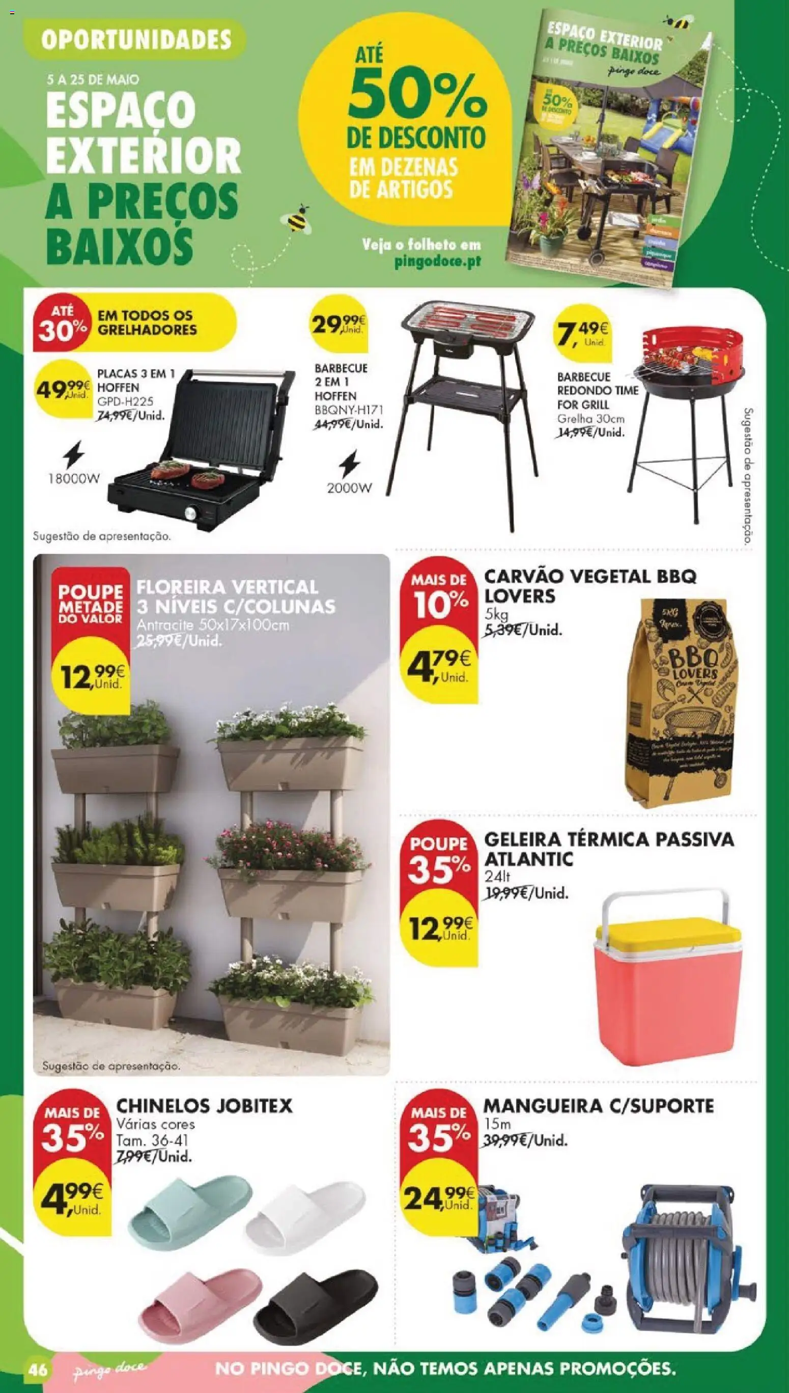 Pingo Doce folheto │ válido de 19.05.2026 | Página: 52 | Produtos: Chinelos, Carvão vegetal, Mangueira