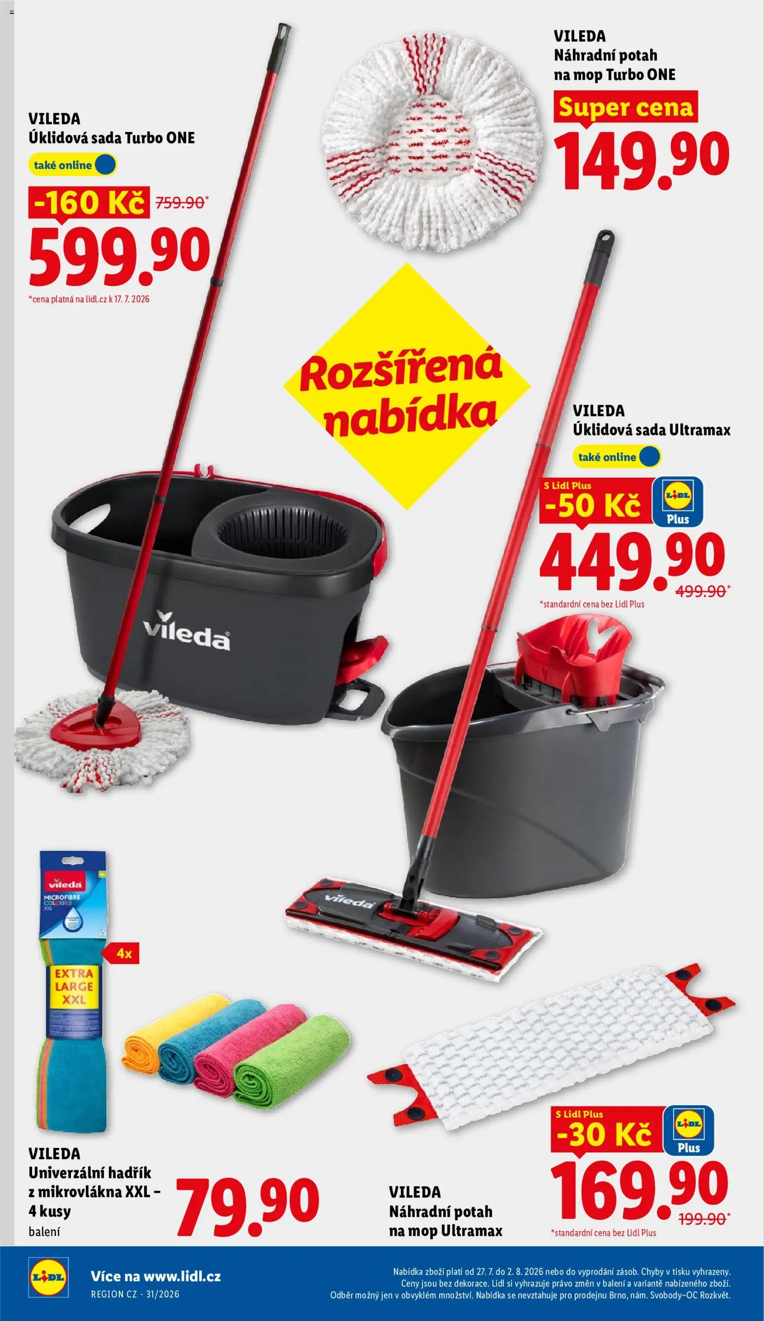 Lidl leták - Spotřební zboží od 27.07.2026 | Strana: 8 | Produkty: Mop, Vileda mop
