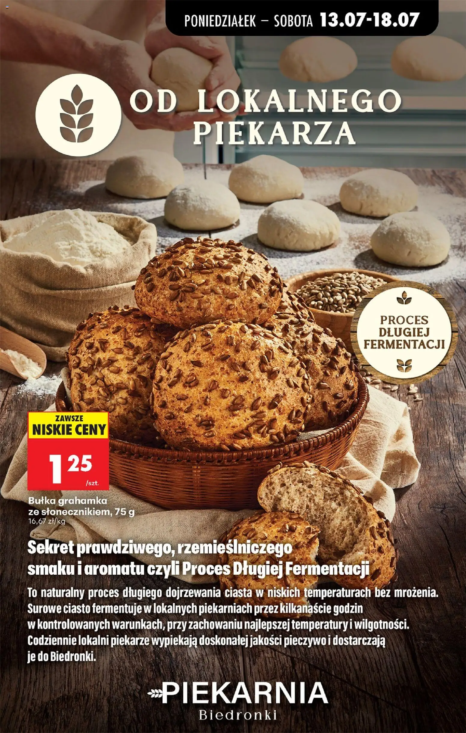 Biedronka gazetka od poniedziałku od 13.07.2026 | Strona: 33 | Produkty: Pieczywo, Ciasto, Bułka