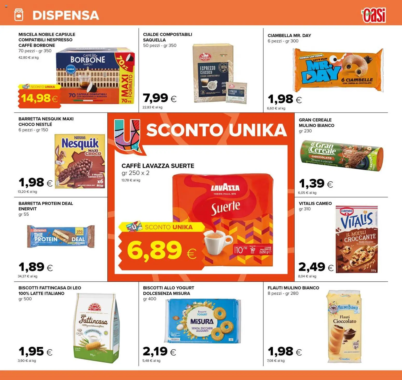 Volantino Oasi del 21/08/2026 | Pagina: 25 | Prodotti: Muesli, Ciambelle, Ciambella, Crema al cioccolato