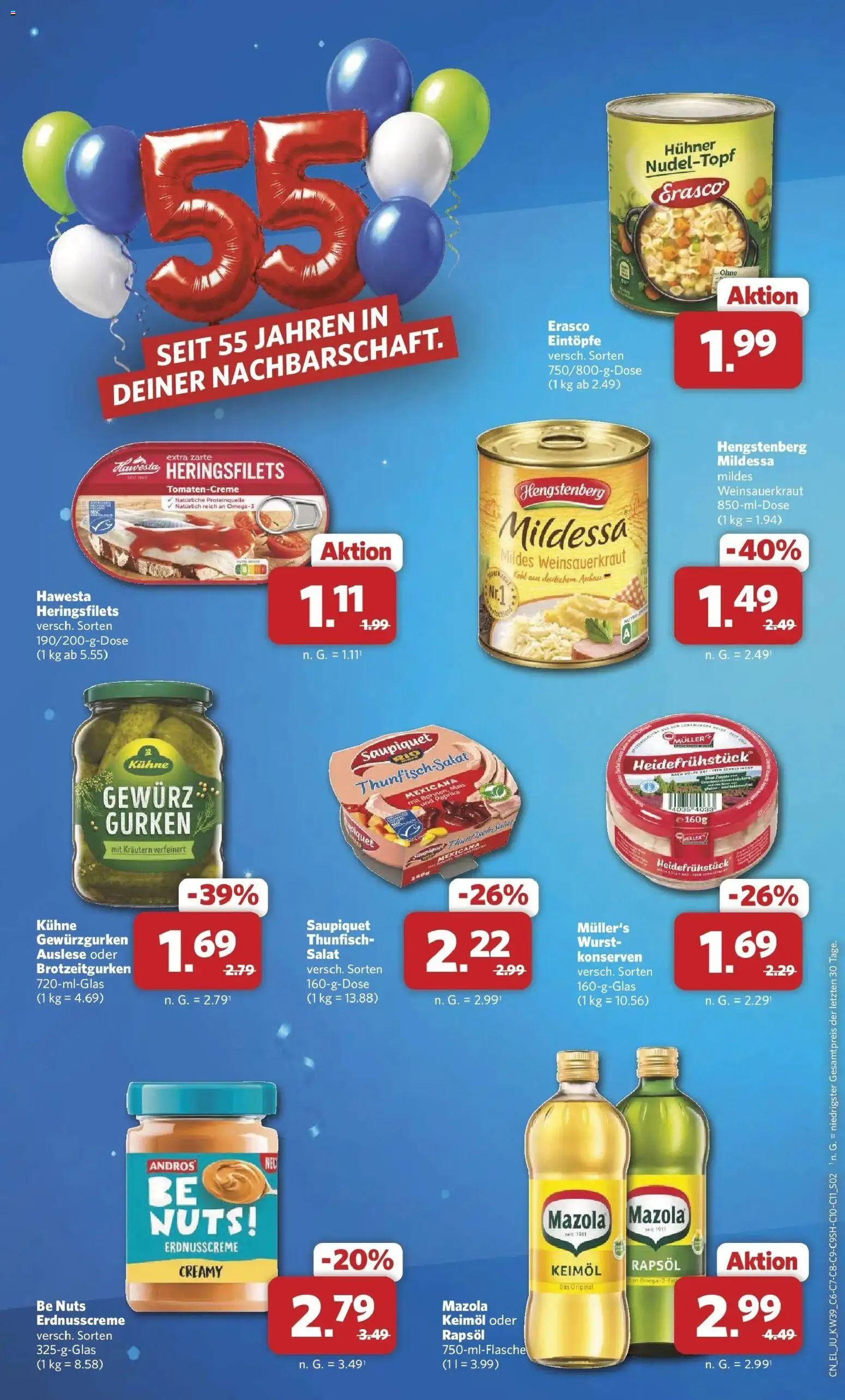 Combi Prospekt Dülmen – gültig ab 21.09.2026 | Seite: 2 | Produkte: Mais, Thunfisch, Erasco, Salat