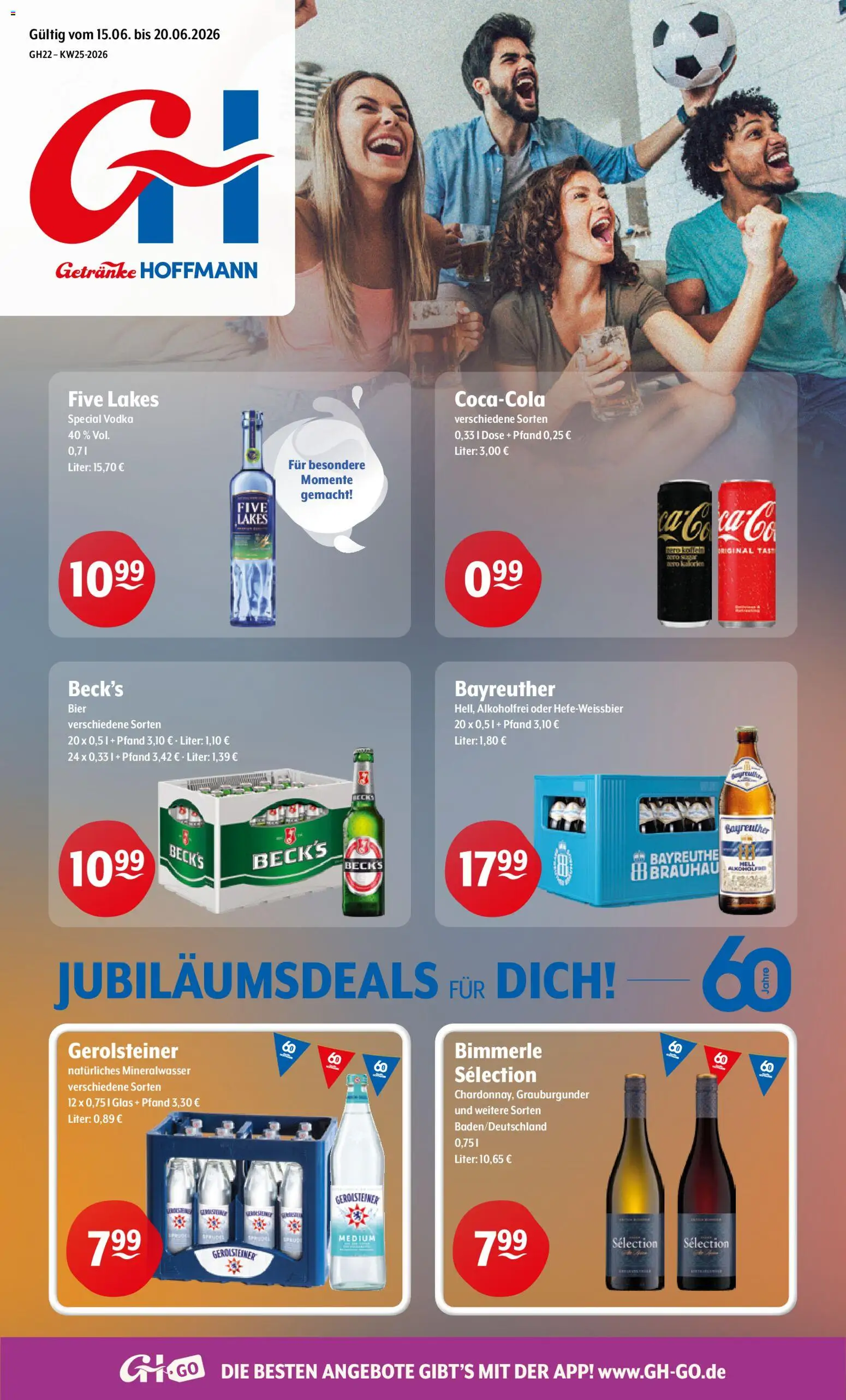 Getränke Hoffmann - Nordrhein - Westfalen – gültig ab 15.06.2026 | Seite: 1 | Produkte: Bier, Mineralwasser, Vodka, Gerolsteiner