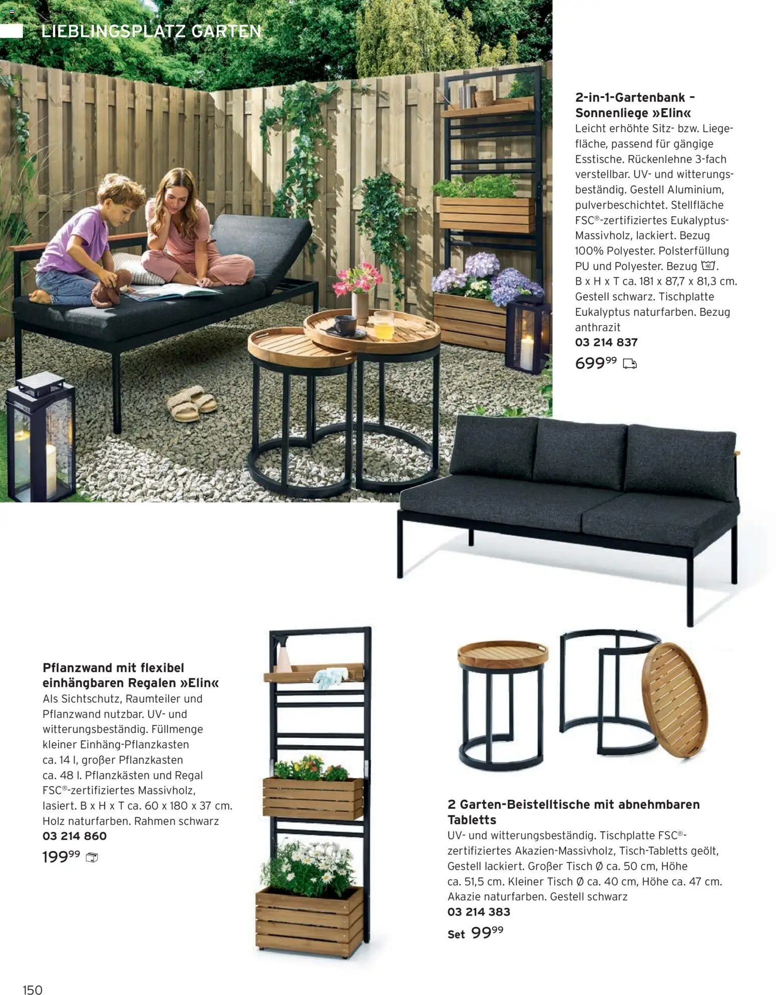 Tchibo Katalog Frühling – gültig ab 24.03.2026 | Seite: 150 | Produkte: Raumteiler, Regal, Tisch, Liege