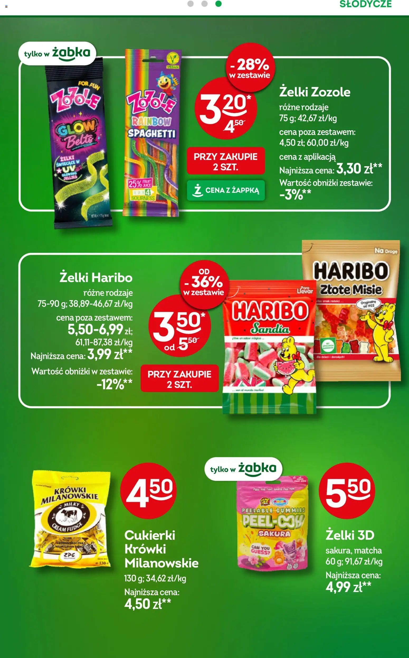 Żabka gazetka od 17.06.2026 | Strona: 49 | Produkty: Żelki haribo, Słodycze, Żelki, Cukierki