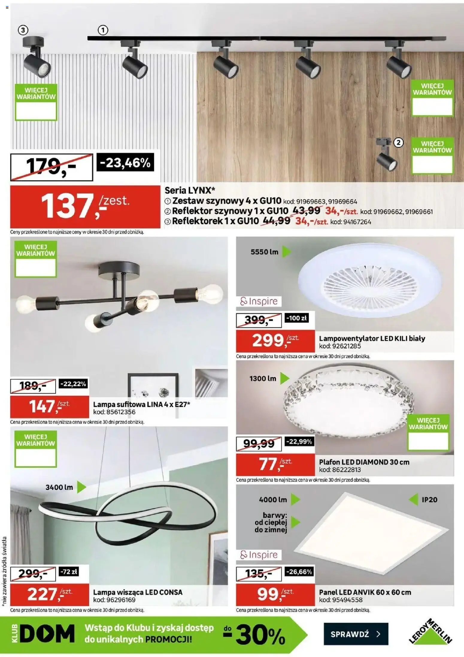 Leroy Merlin gazetka od (12.08.2026 - 08.09.2026) | Strona: 13 | Produkty: Lampa, Lampa sufitowa