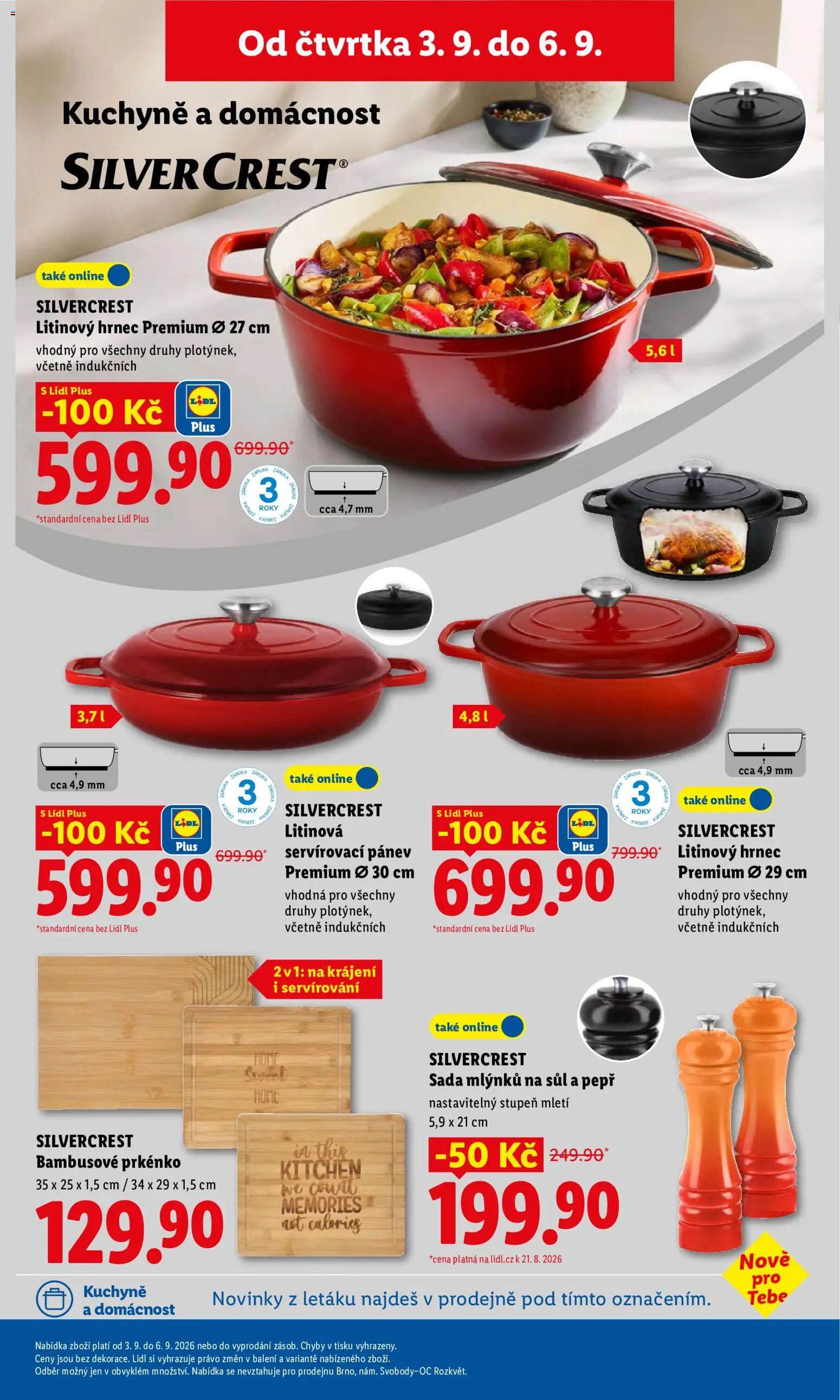 Lidl leták - Spotřební zboží od 31.08.2026 | Strana: 23 | Produkty: Pánev, Hrnec, Kuchyně, Litinový hrnec