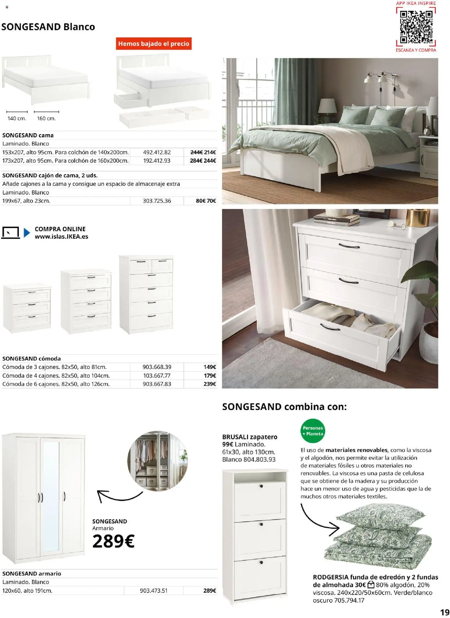 Catálogo IKEA Muebles para el dormitorio │ válido desde el 01/02/2026 | Página: 19 | Productos: Edredón, Cómoda, Colchon, Agua