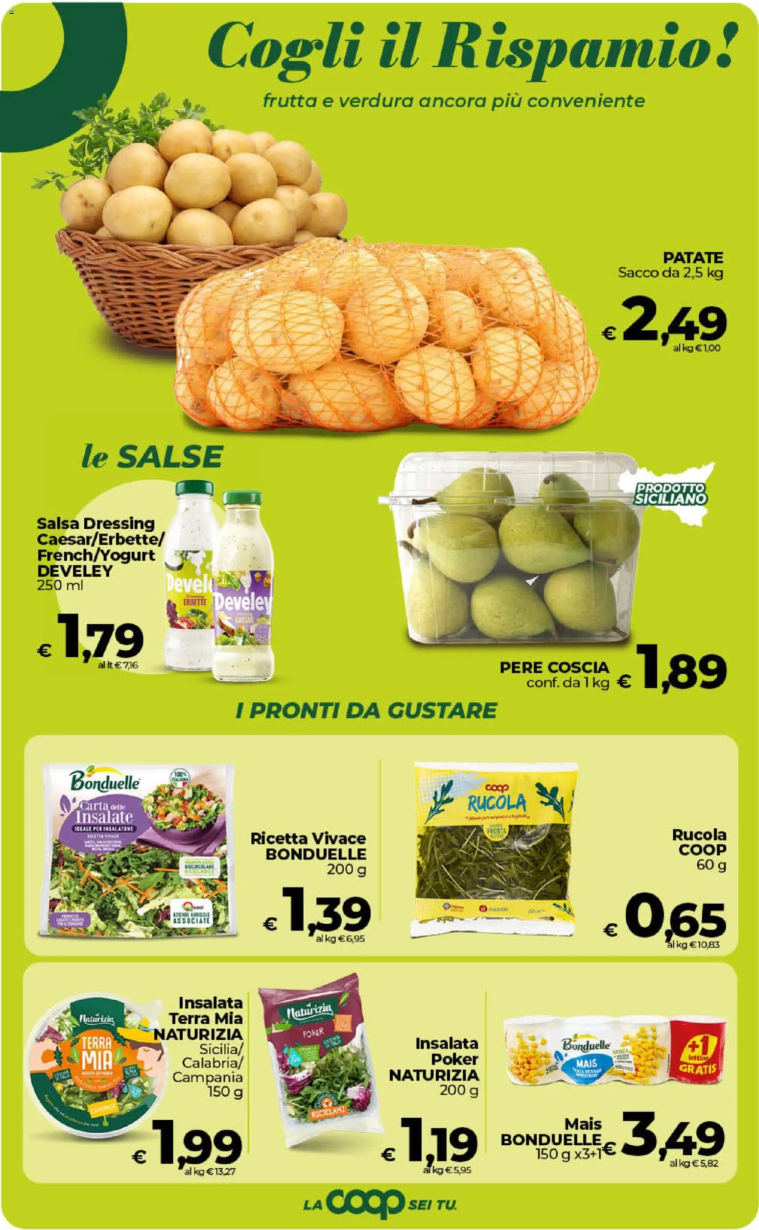 Volantino COOP del 11/08/2026 | Pagina: 20 | Prodotti: Insalata, Patate, Salsa, Mais