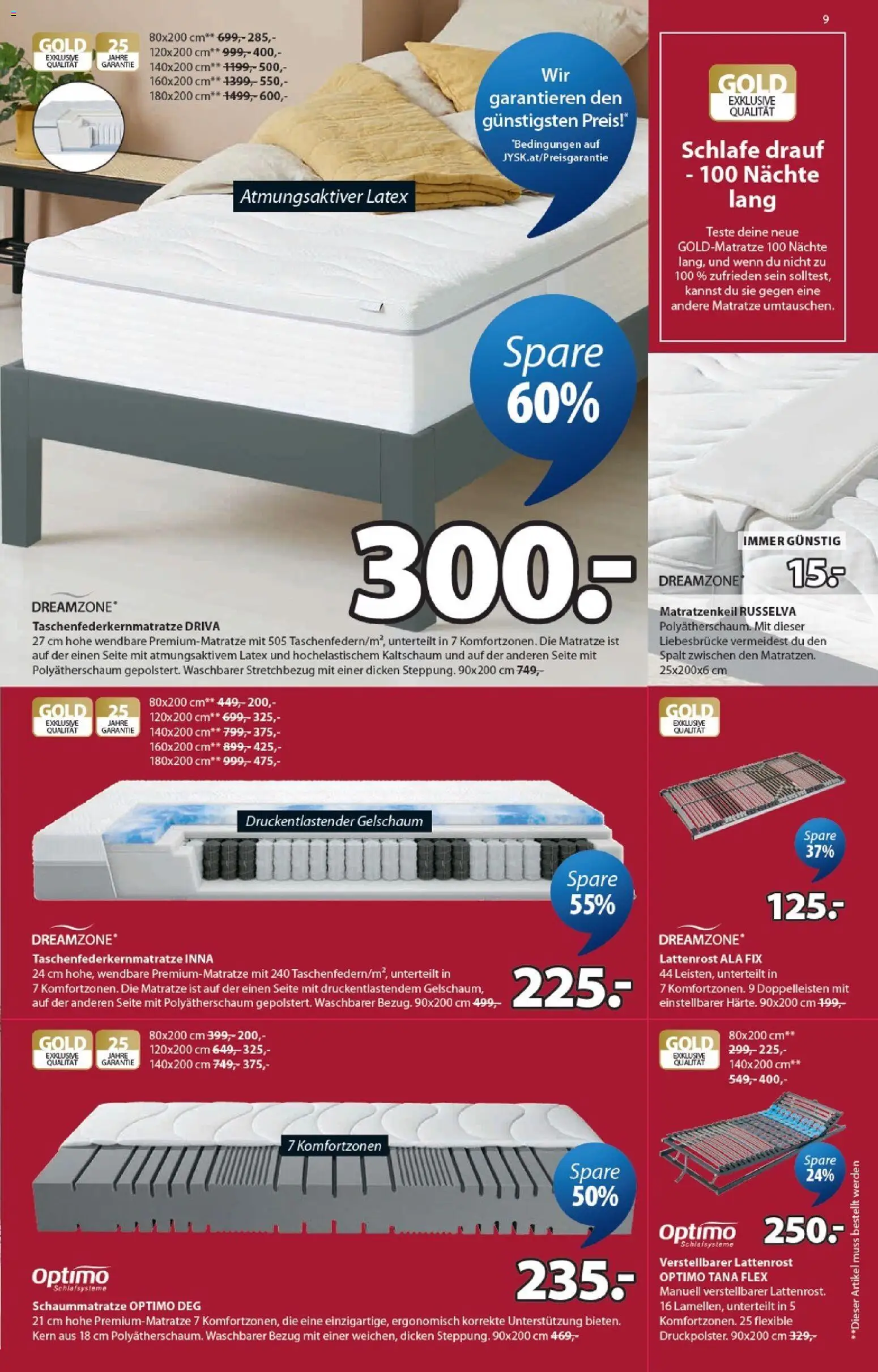 JYSK Prospekt aktuell gültig ab 10.06.2026 | Seite: 9 | Produkte: Matratze, Lattenrost