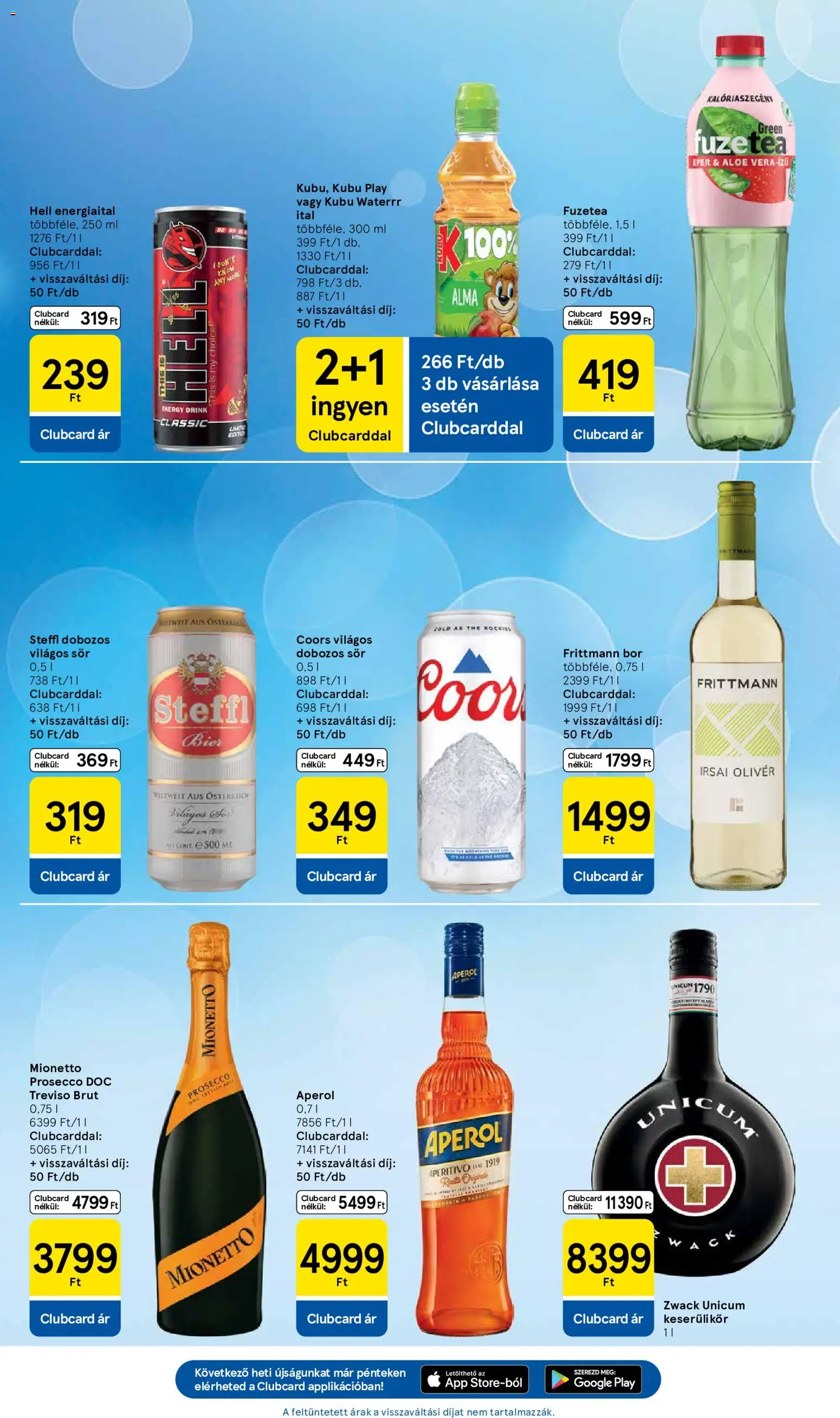 Tesco akciós ujság - amely érvényes a következő dátumtól: 2026.07.16. | Oldal: 7 | Termékek: Energiaital, Steffl, Dobozos sör, Alma