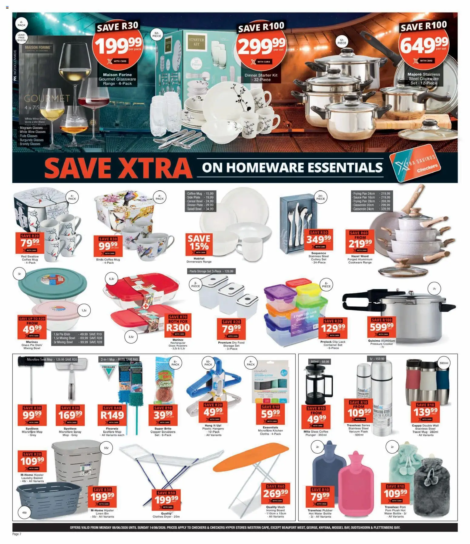 New Checkers catalogue – valid from 08.06.2026 | Page: 7 | Products: Dryer, Brandy, Wine, Cookware