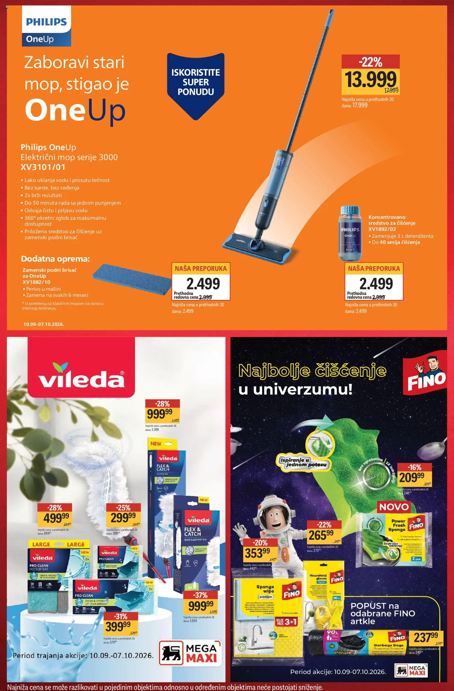 Mega Maxi katalog - važi od 10.09.2026 | Strana: 16 | Proizvode: Mop, Sredstvo za čišćenje, Vileda
