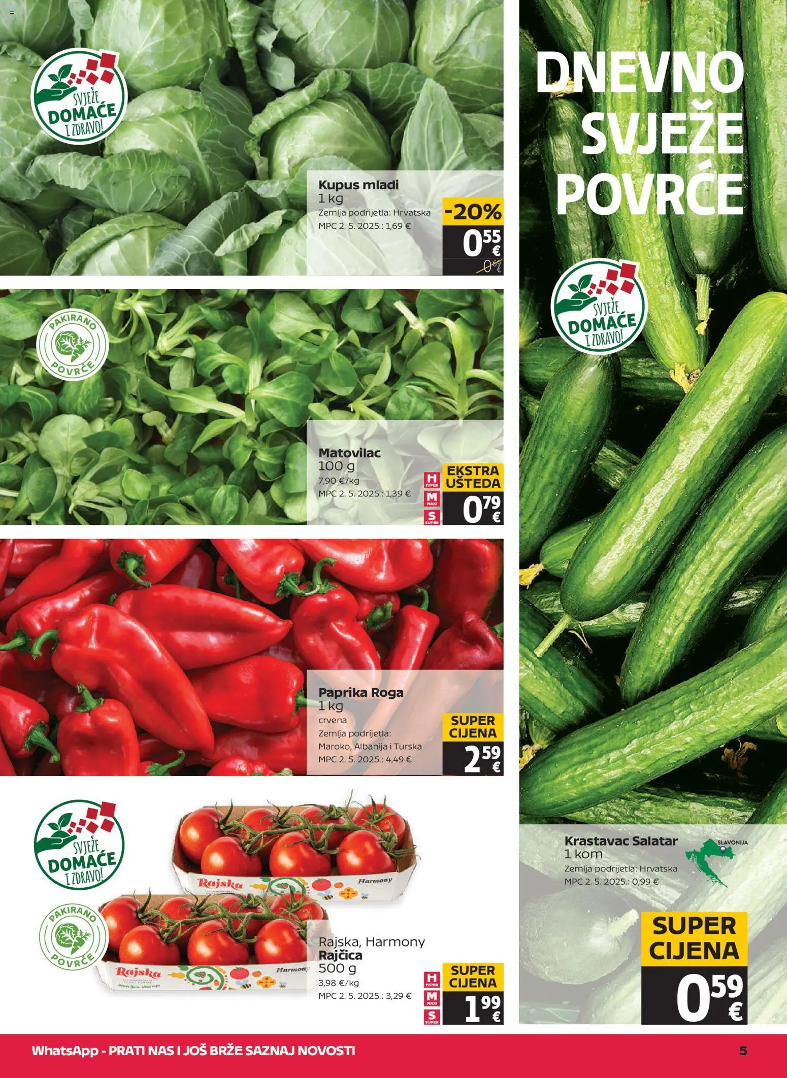 Tommy katalog | vrijedi od 05.06.2026 | Stranica: 5 | Proizvodi: Paprika, Krastavac, Kupus, Rajčica