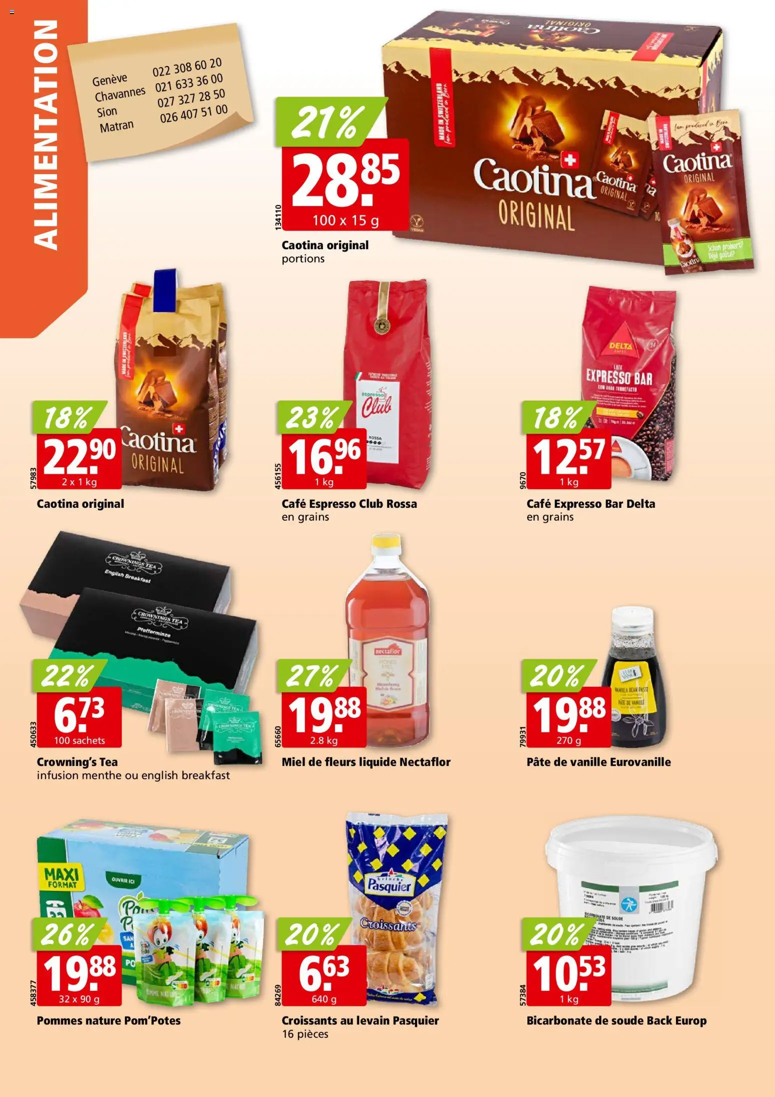 Aligro aktionen Chavannes, Matran, Genève, Sion – gültig ab 26.10.2026 | Seite: 22 | Produkte: Vanille